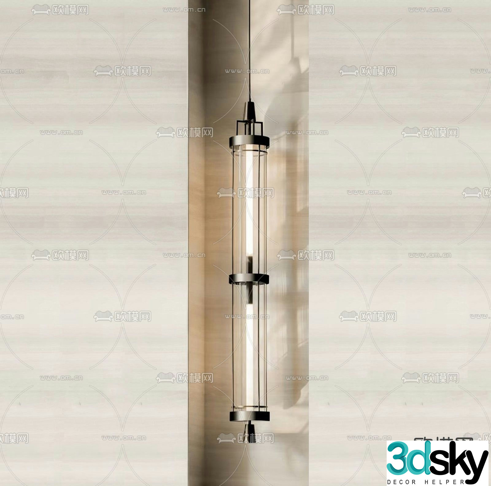 CCD Simple Wall Light Long Wall Light 3D Model