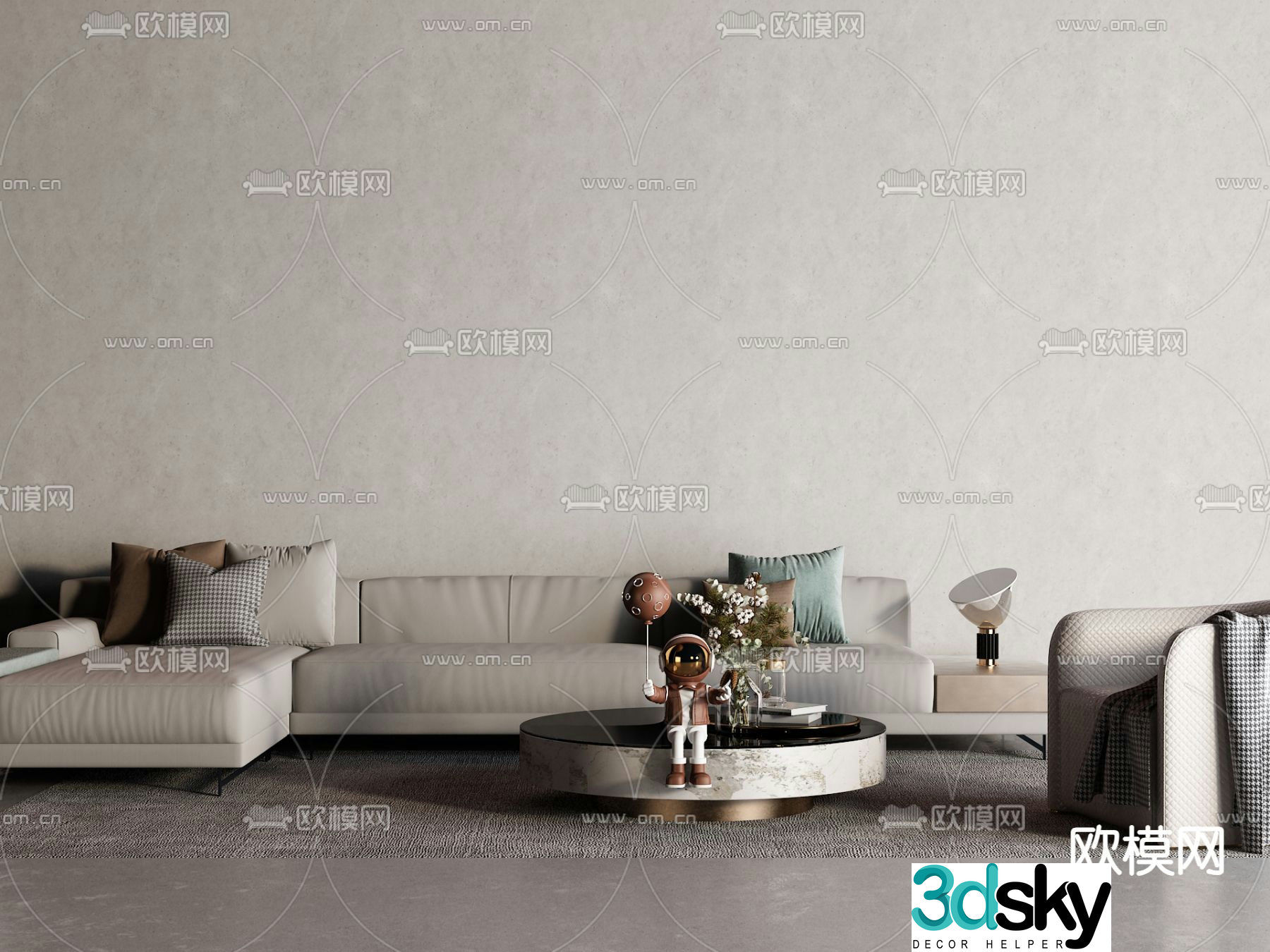 Sofa combination corner sofa 3d model