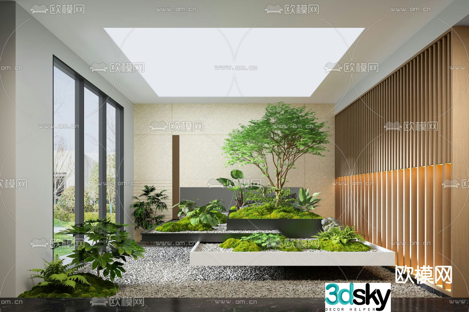 Indoor landscape landscaping 3d model