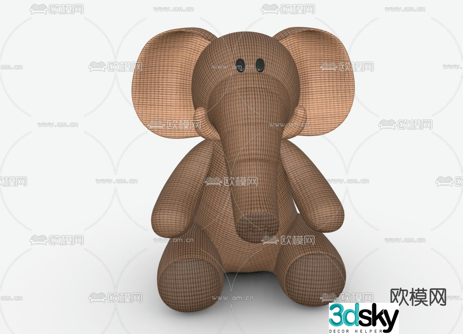 Baby elephant doll doll 3d model