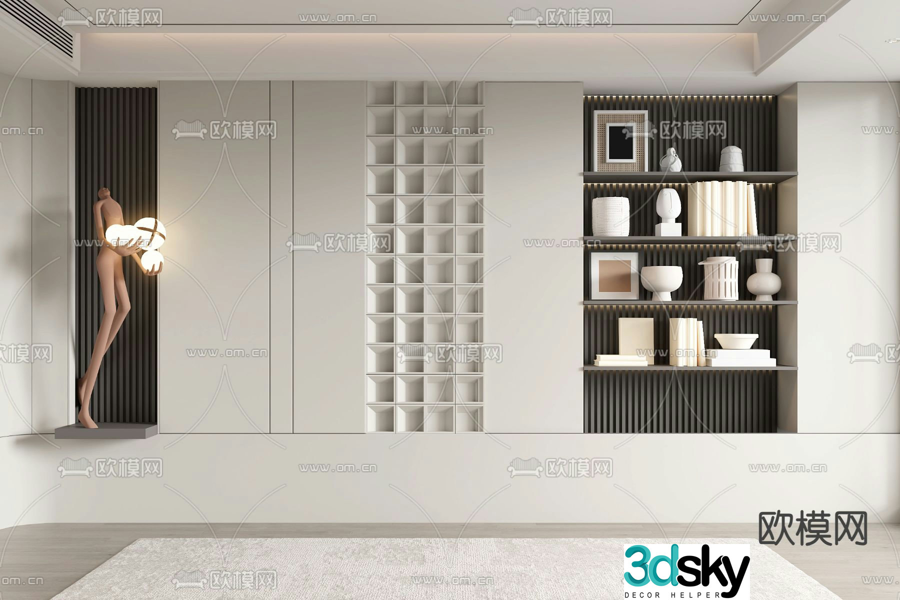 Modern decorative cabinet 3d model