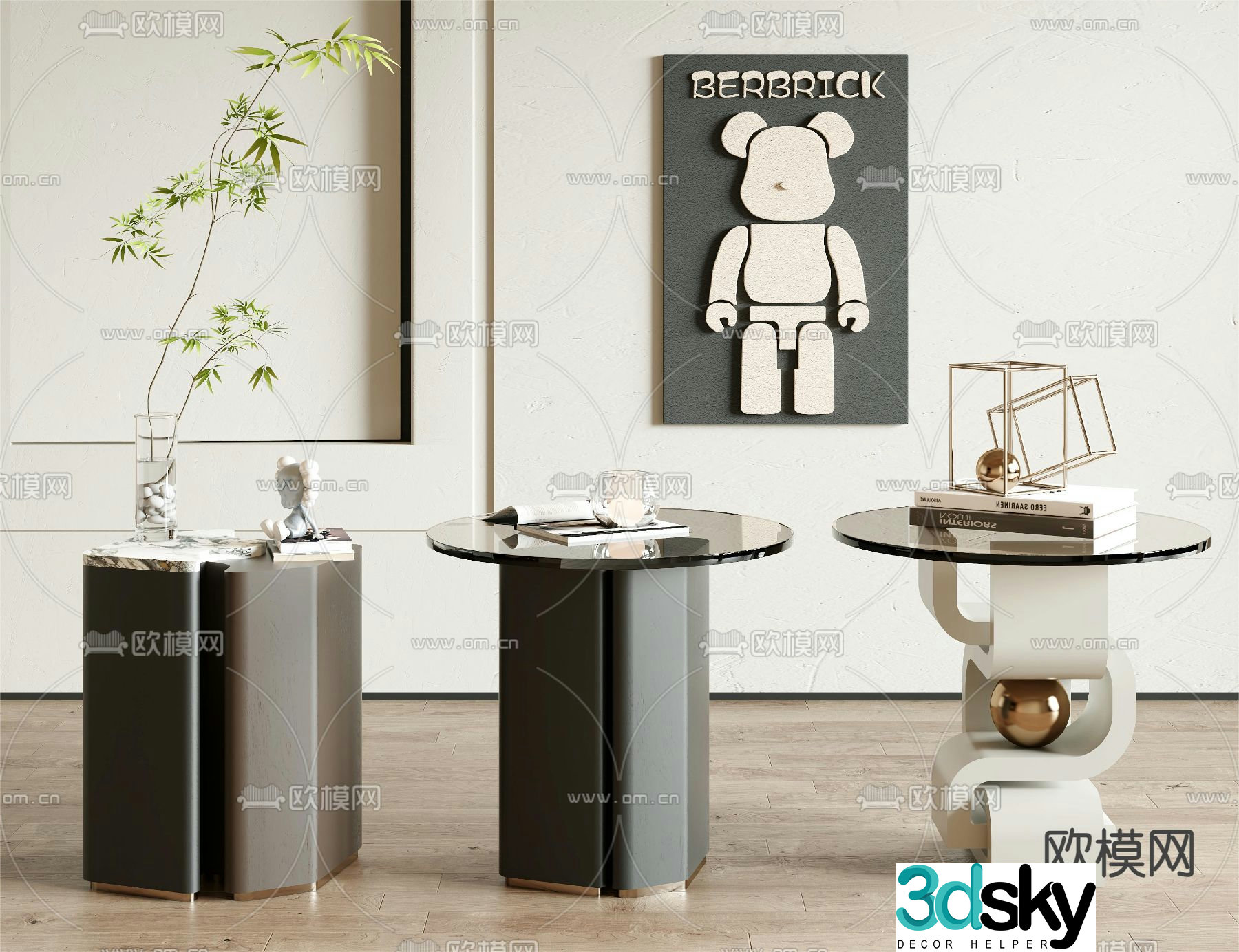 Round table side table corner table table table 3D model