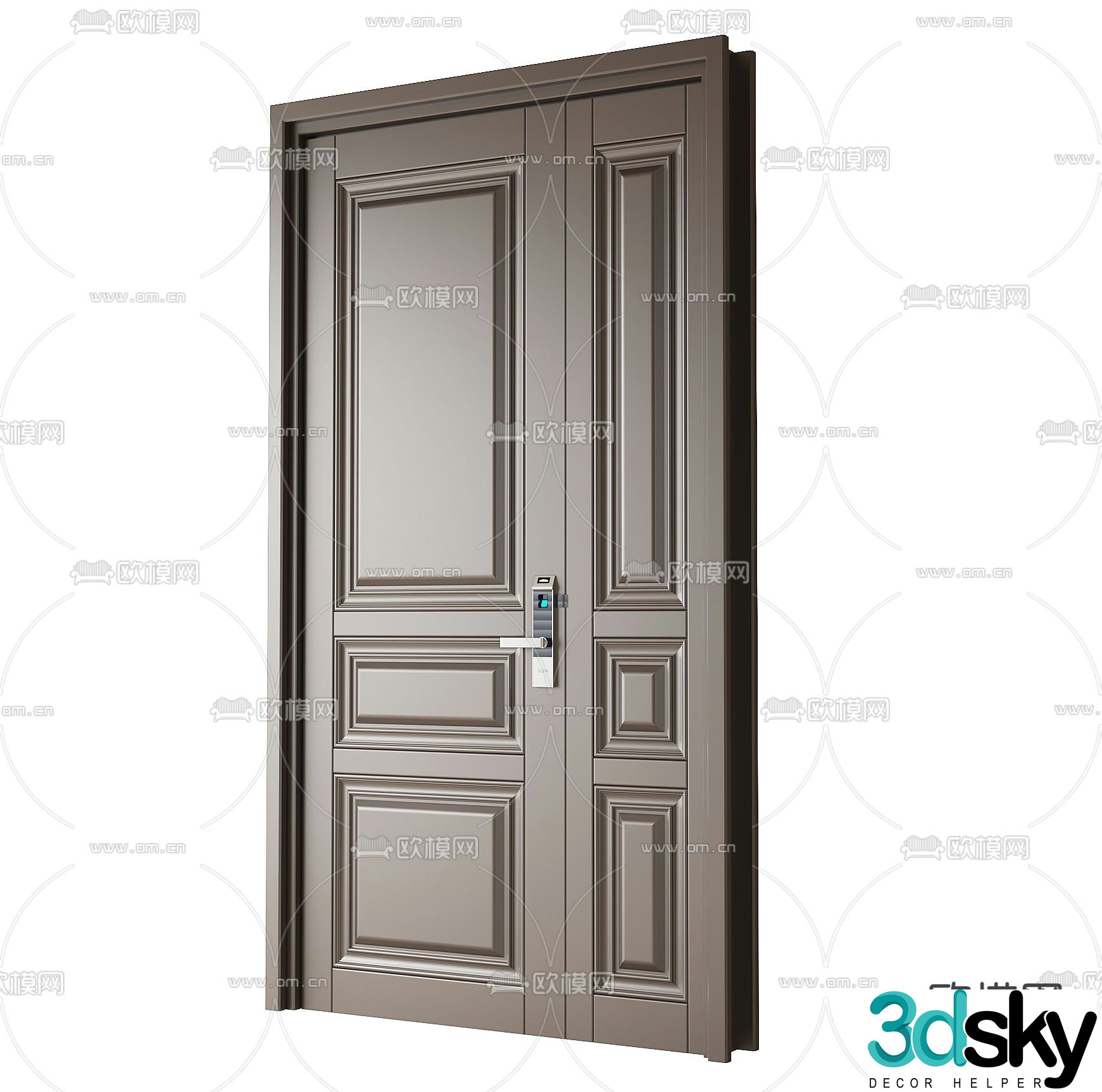 Entry door Security door Password door 3d model