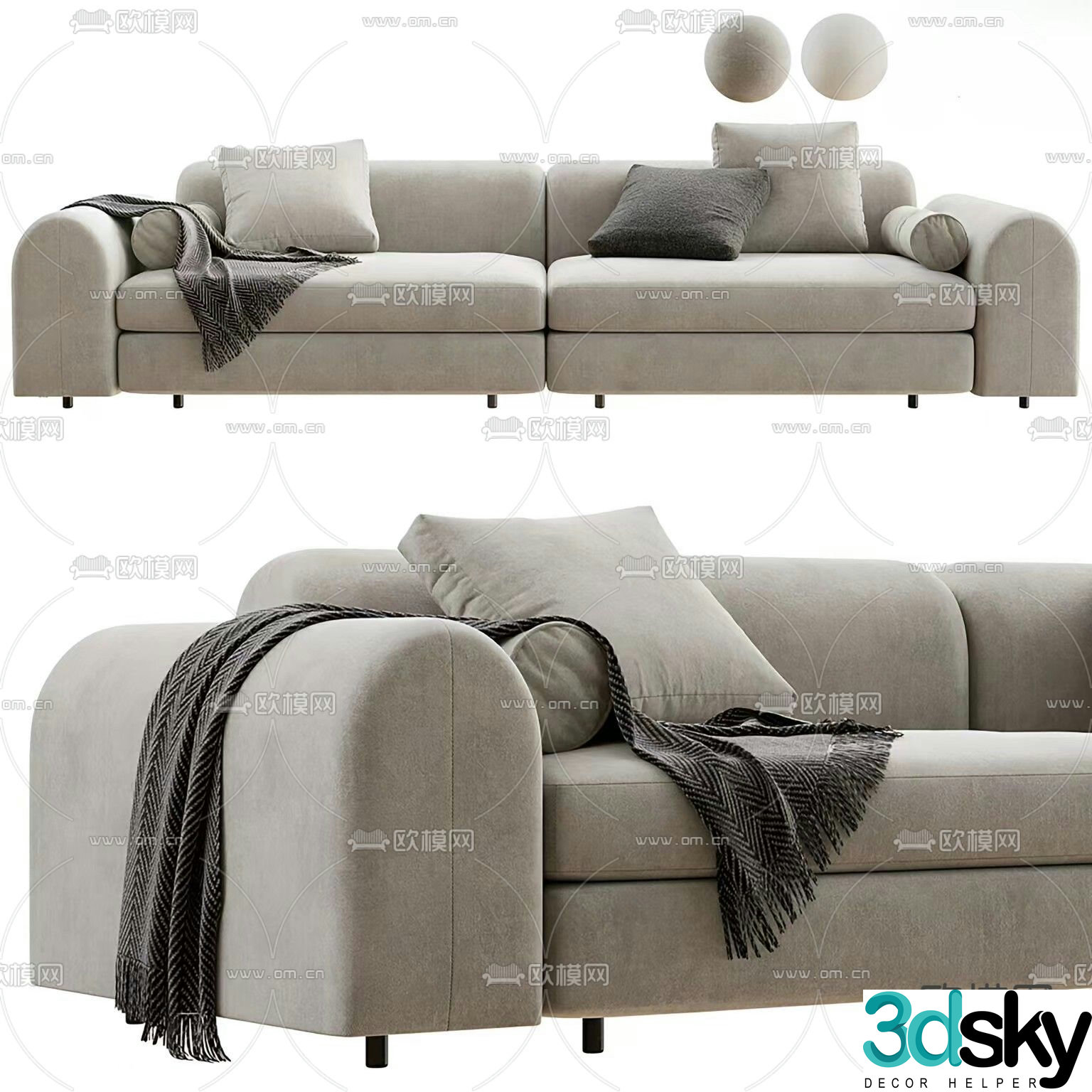 Arflex loveseat 3d model