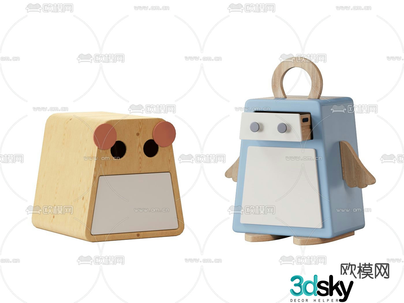 Creative children’s bedside table 3d model
