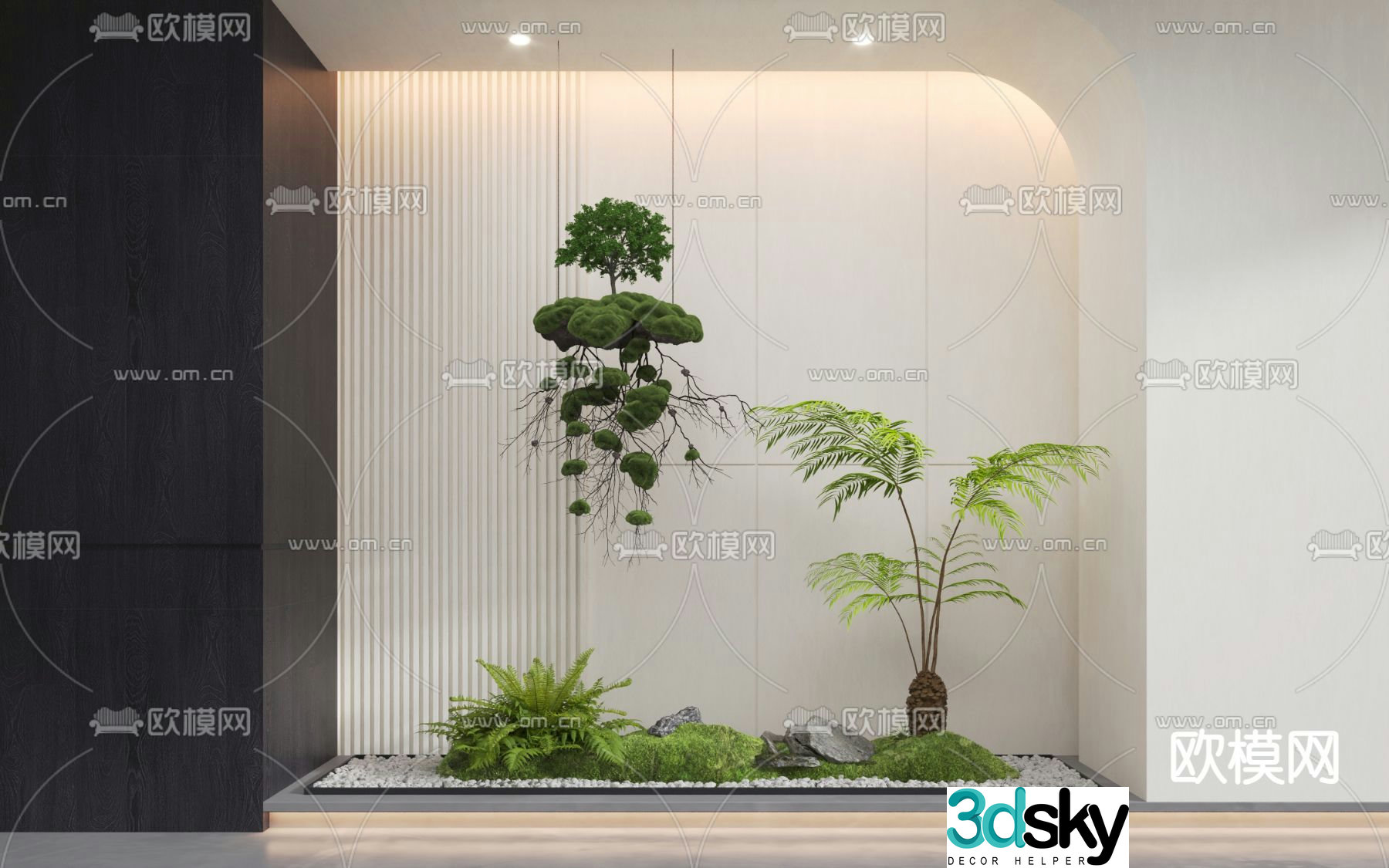 Entrance entrance landscape landscape tree hanging tree 3d model
