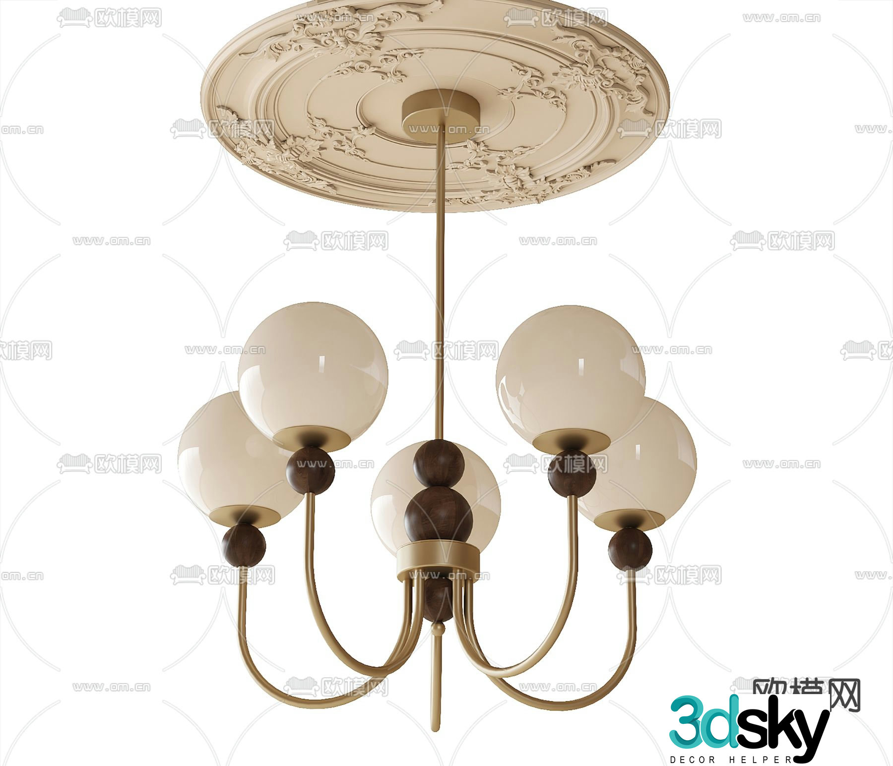French chandelier 3d model