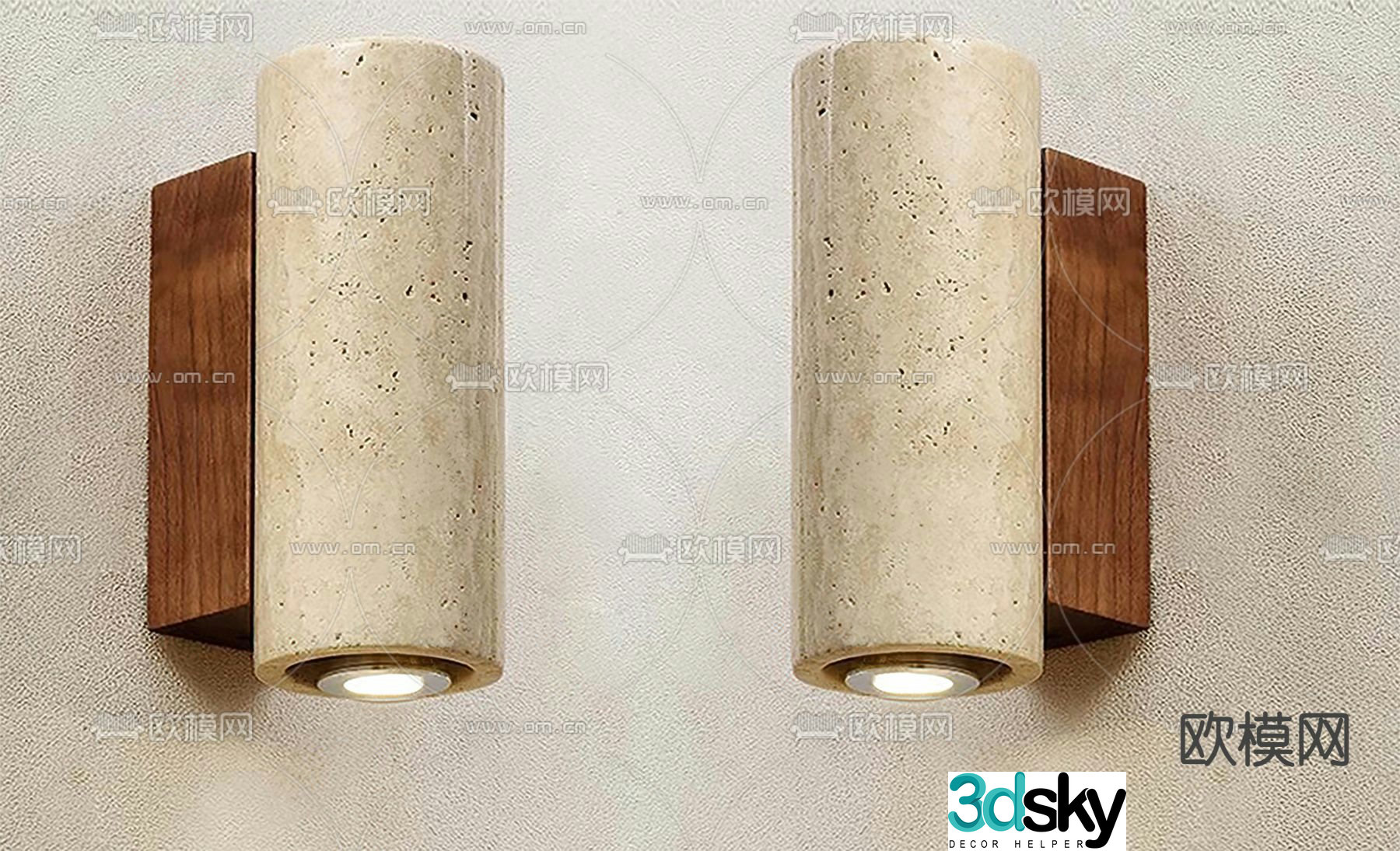 Wabi-sabi wall lamp 3d model