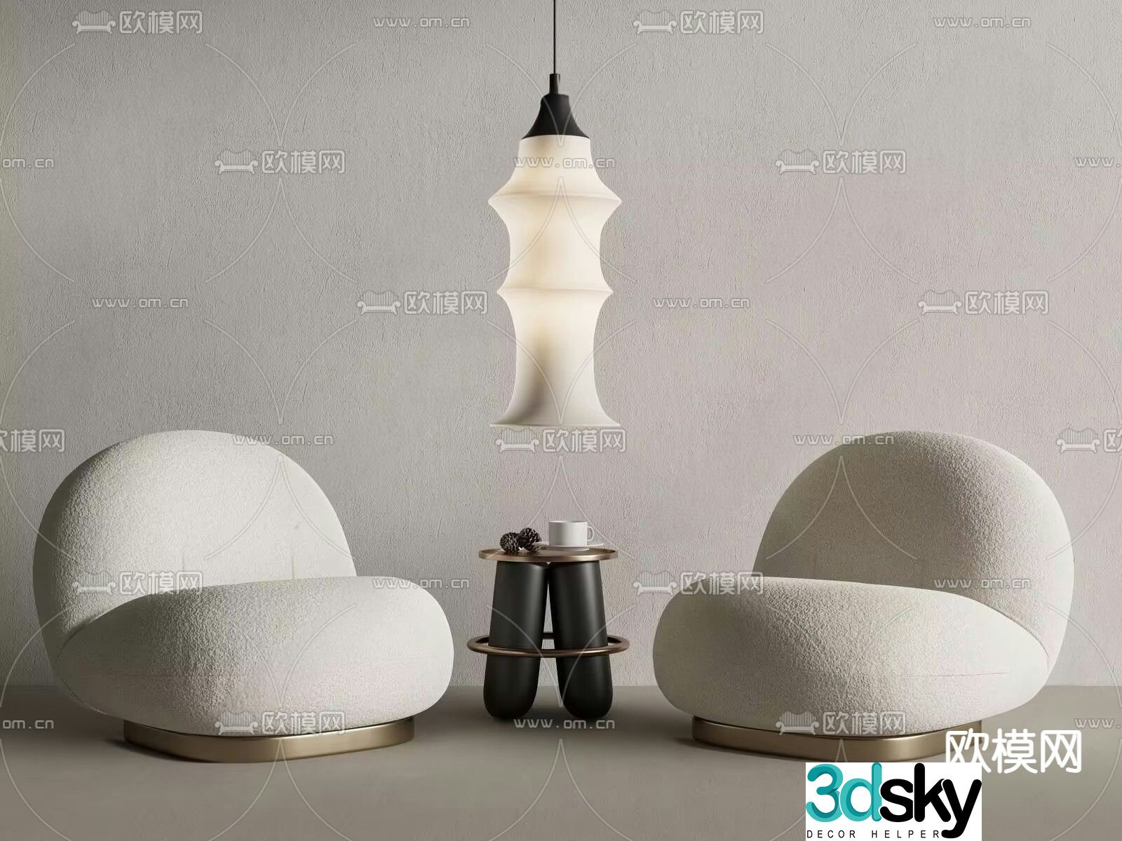 Single sofa 3d model
