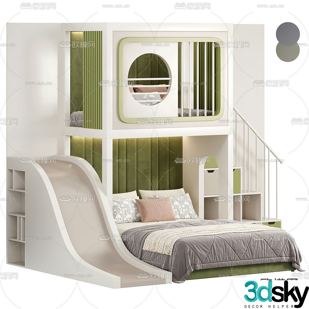 Bunk bed bunk bed children’s bed 3d model