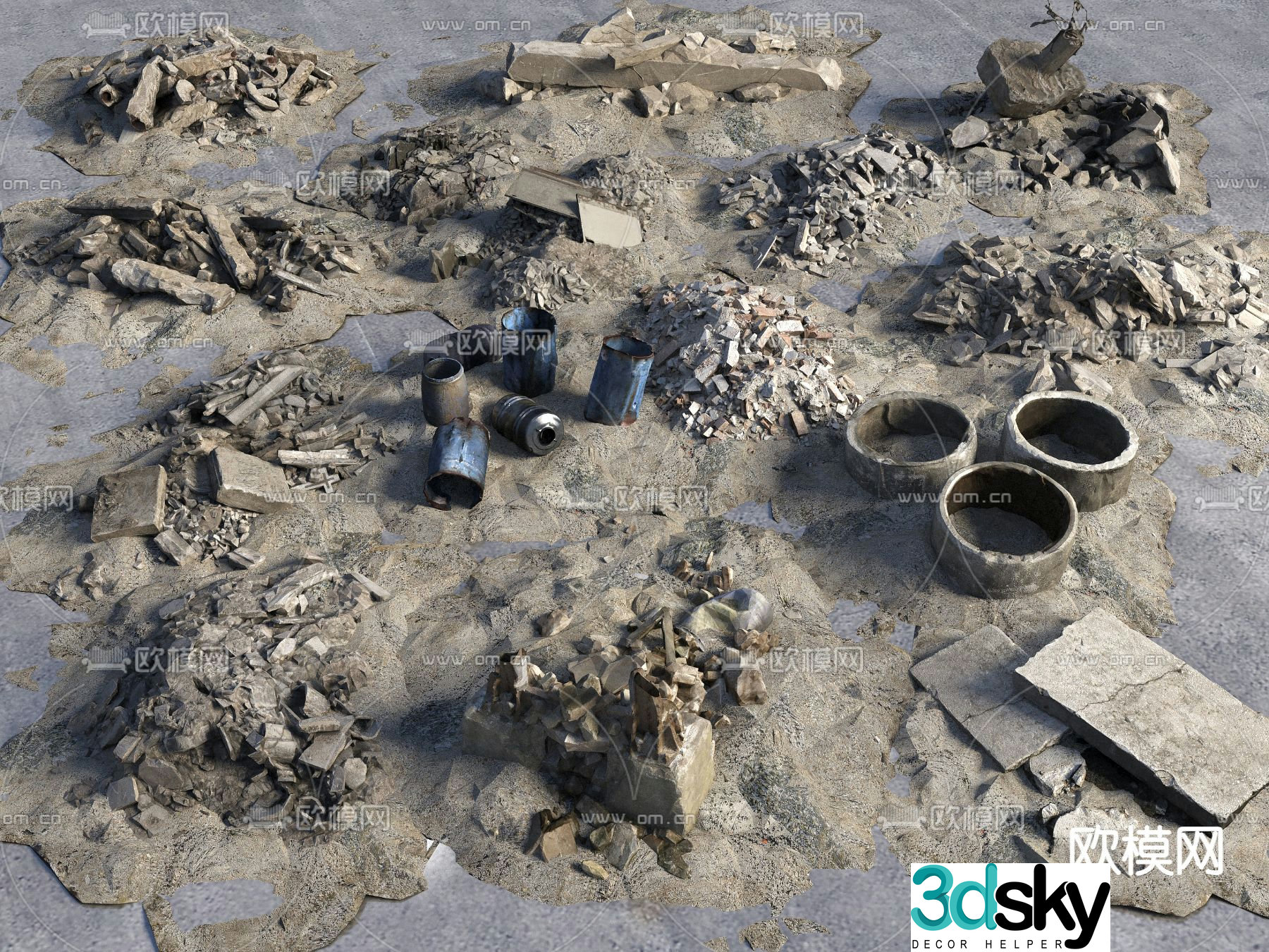 ruins stone building ruins 3d model