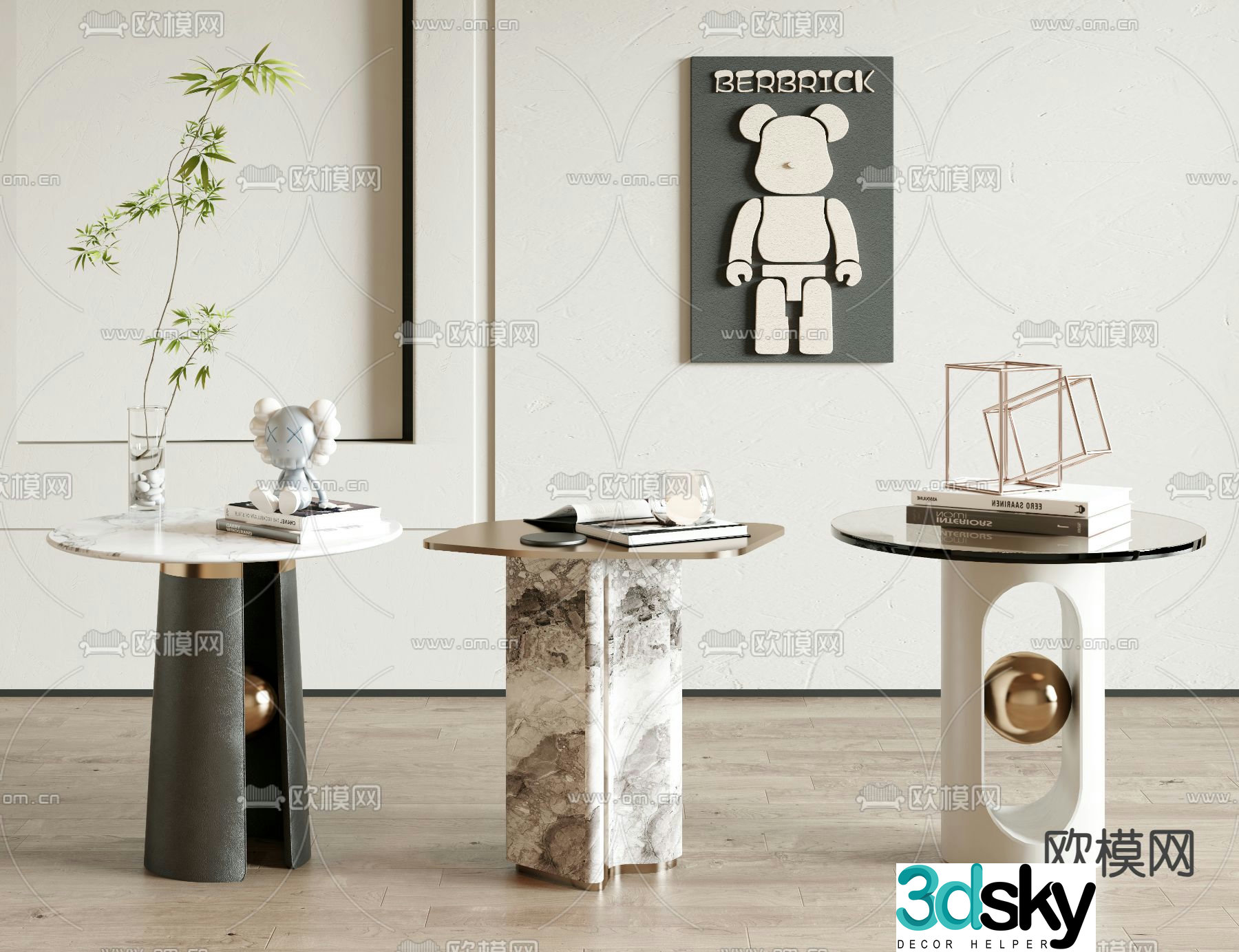 Round table side table corner table table table 3D model