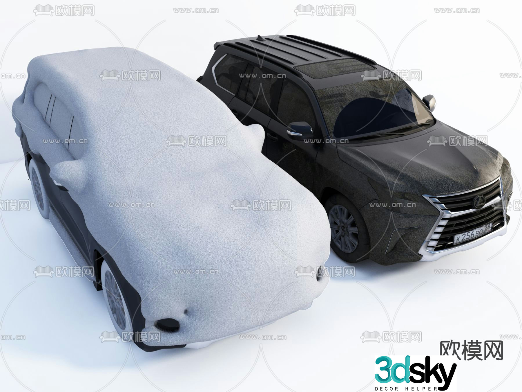 car off road vehicle lexus 3d model