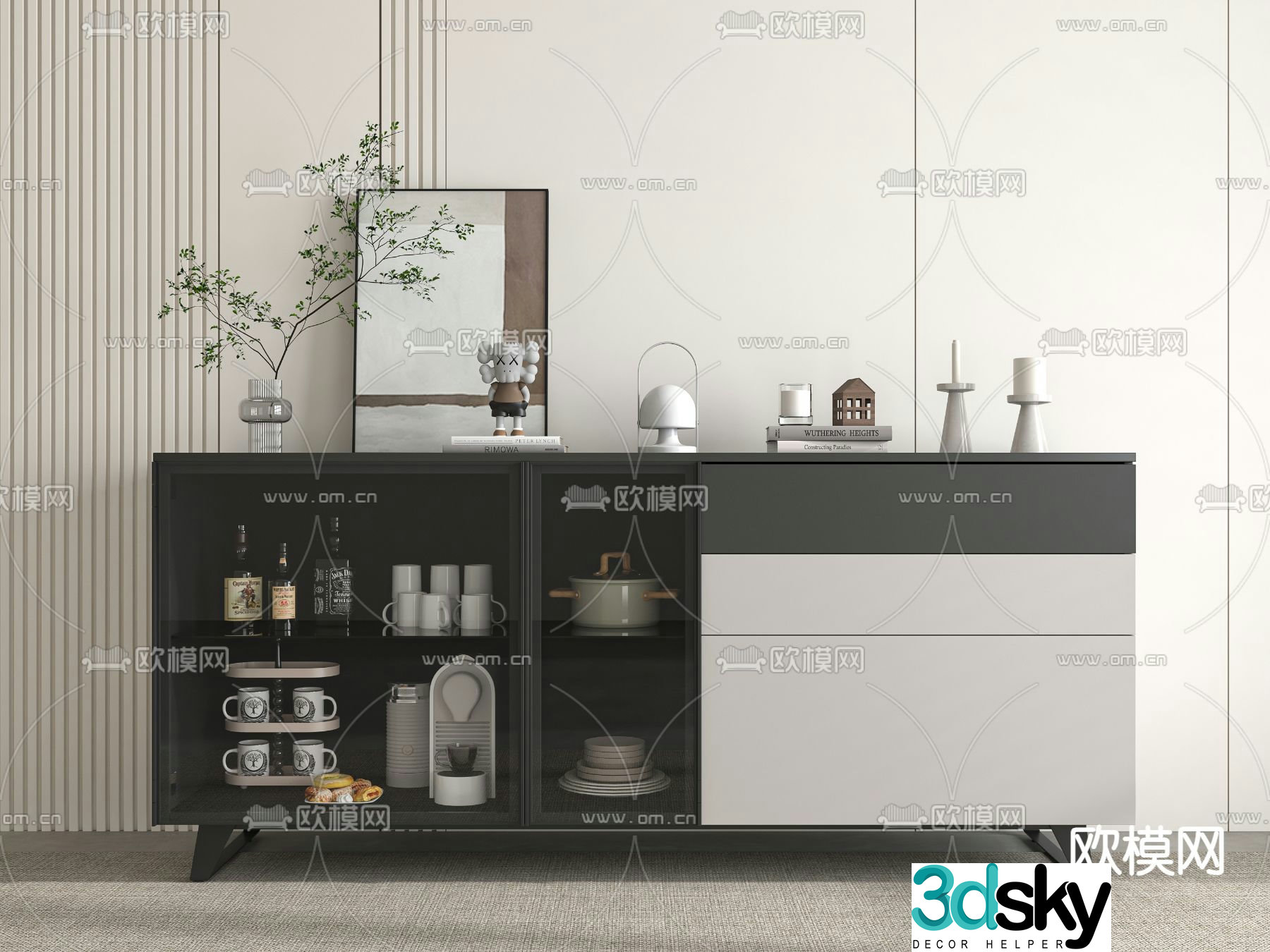 Modern sideboard 3d model