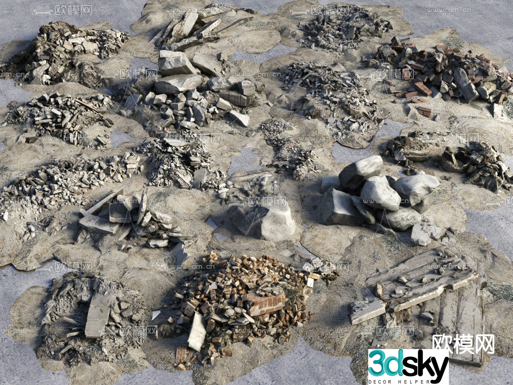 ruins stone building ruins 3d model