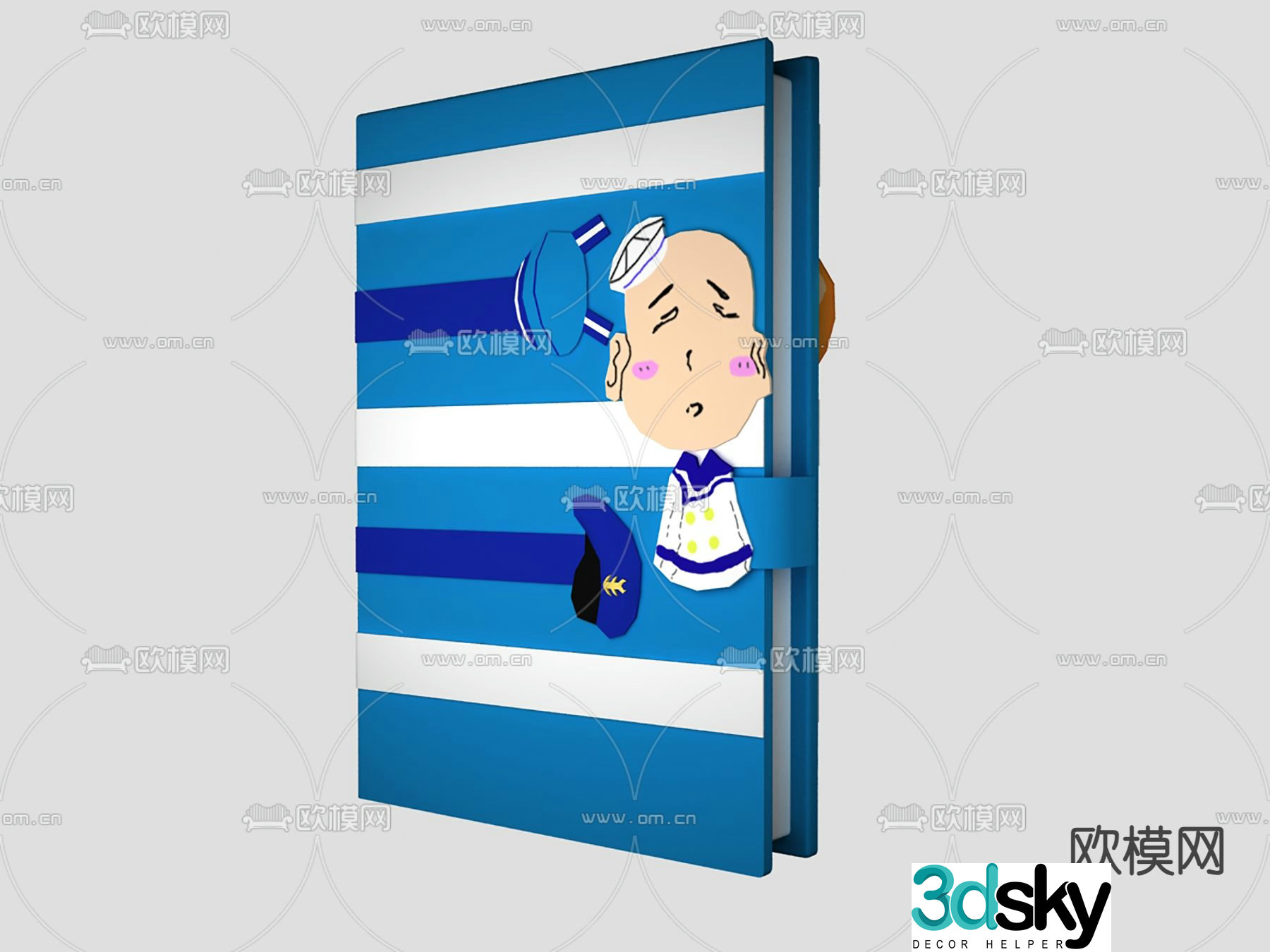 Cartoon character notebook notebook 3d model