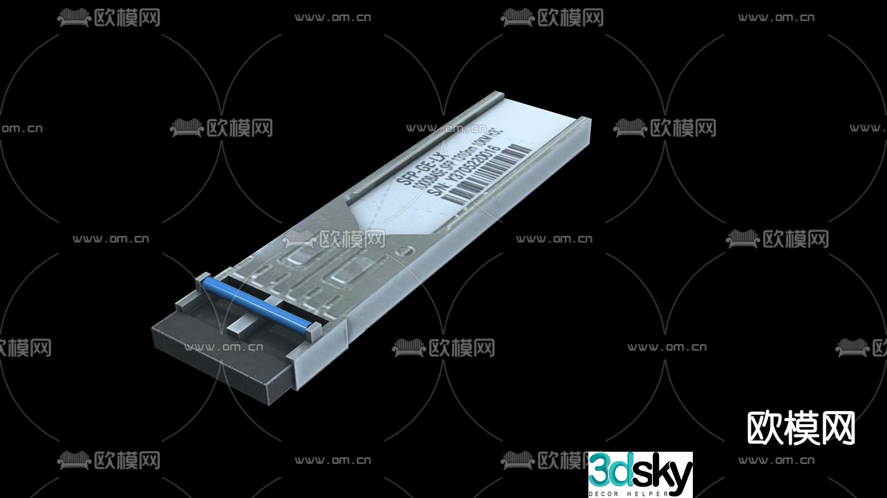 Electronic parts optical module 3d model