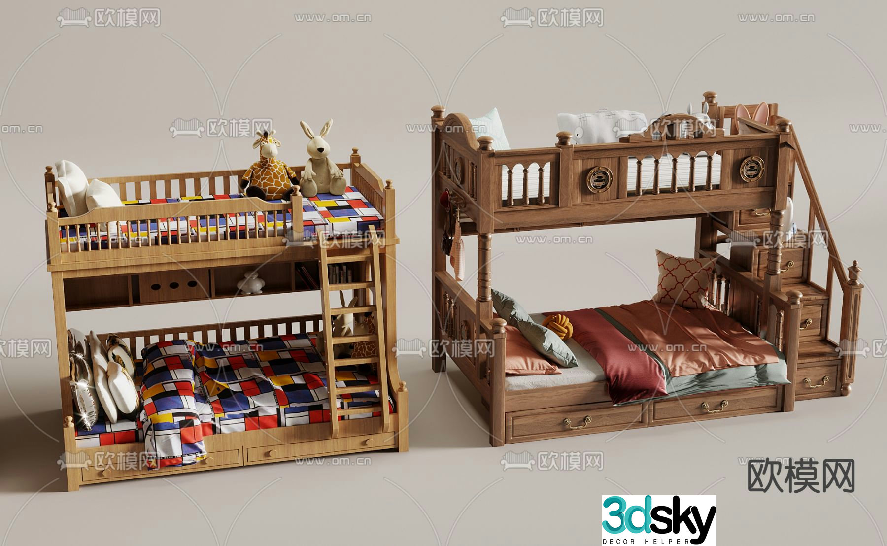 bunk bed 3d model