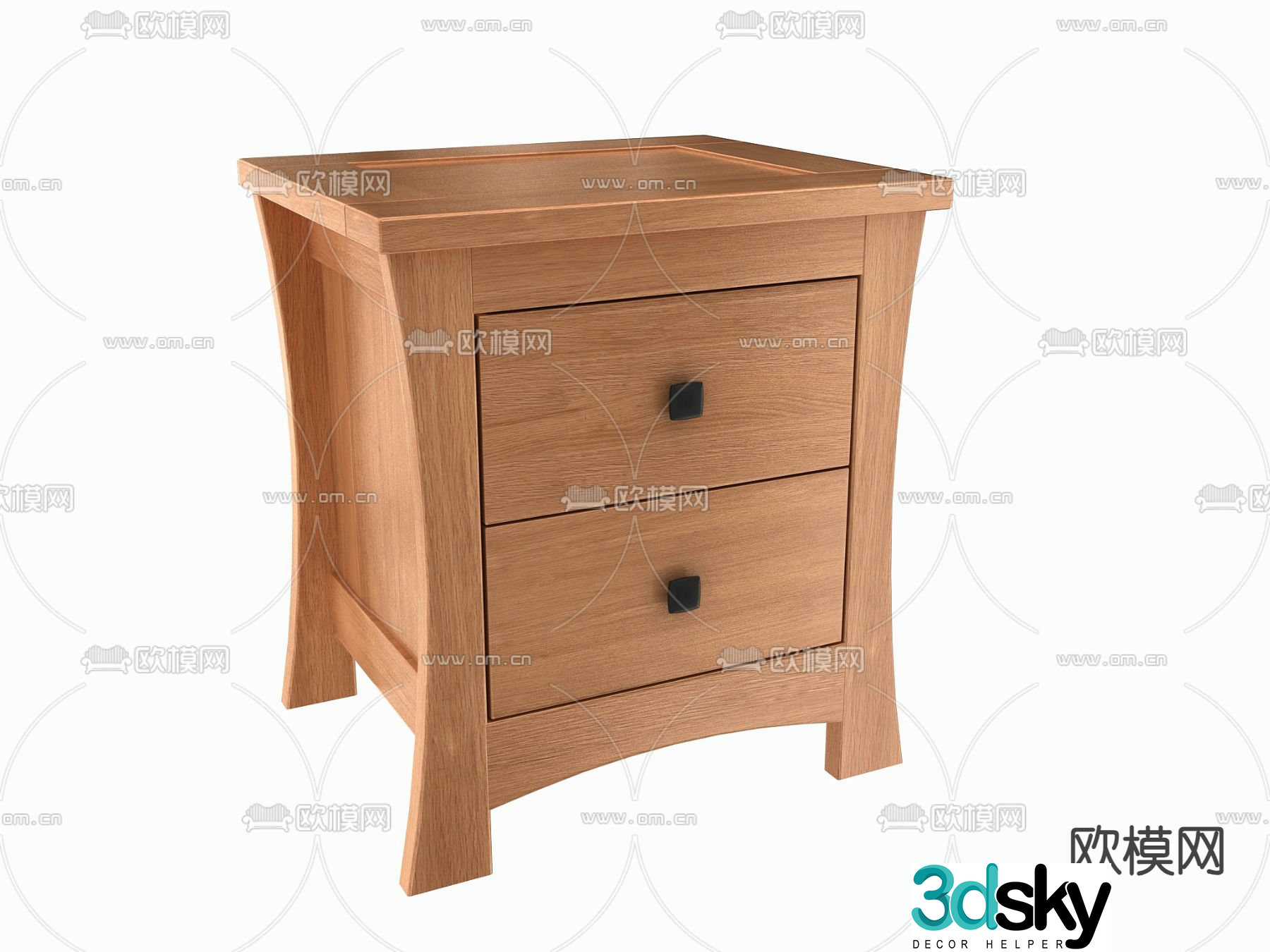wabi-sabi bedside table 3d model