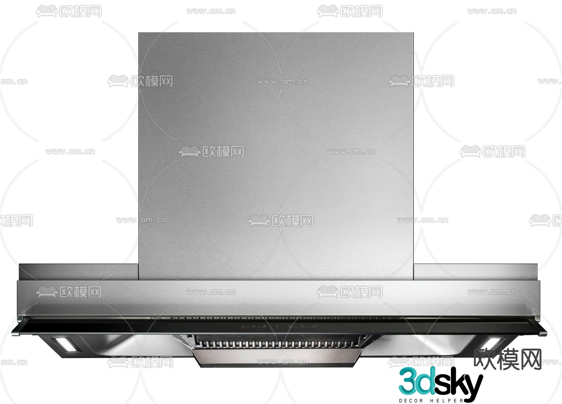 Inline range hood 3D model