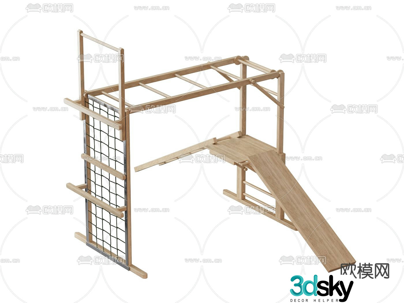 Children's play stand outdoor fitness stand 3d model