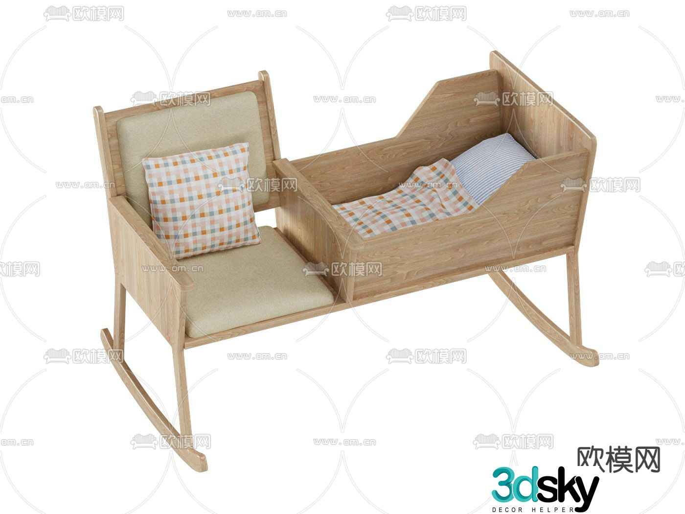 Multifunctional crib 3d model