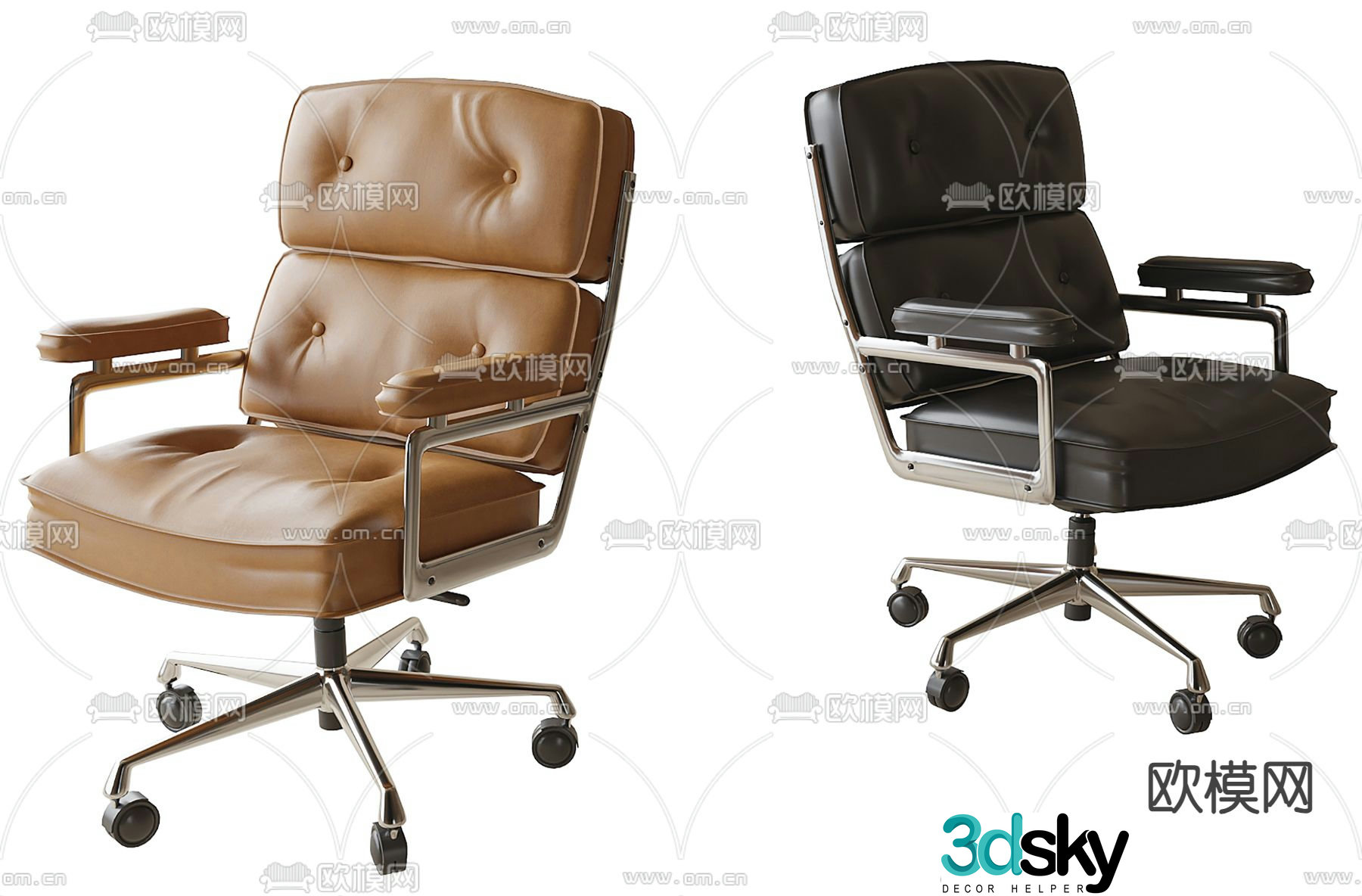 Modern swivel office chair 3d model