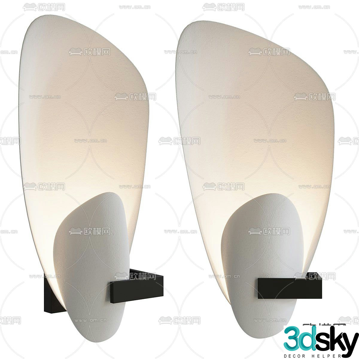 Creative wall lamp 3d model