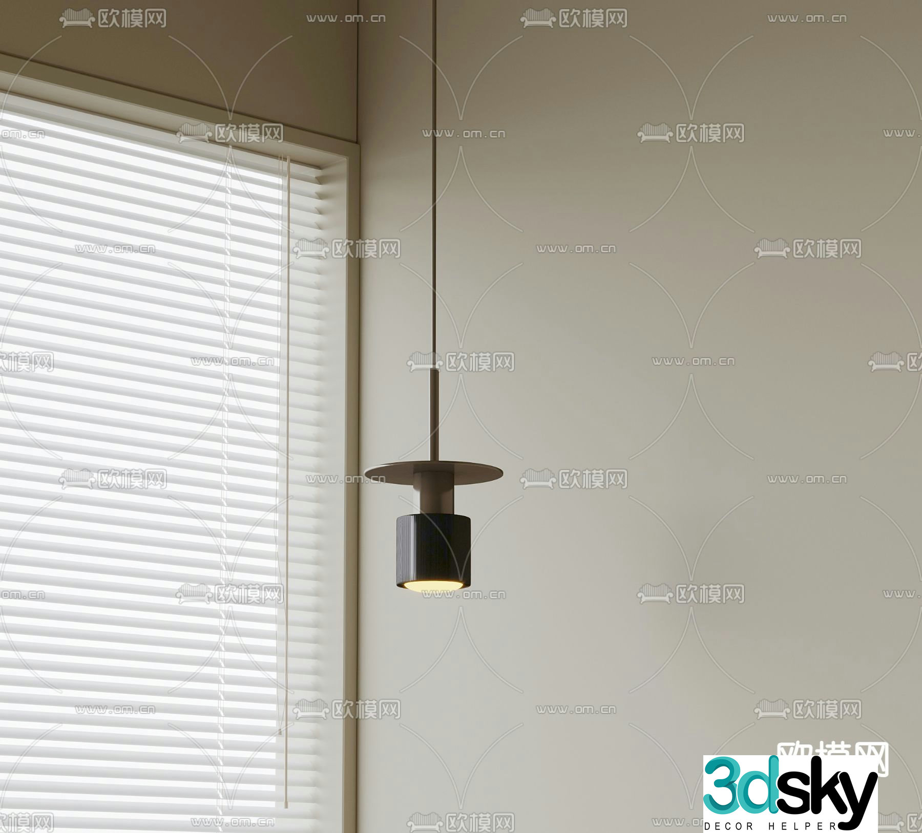 Bedside small chandelier 3d model