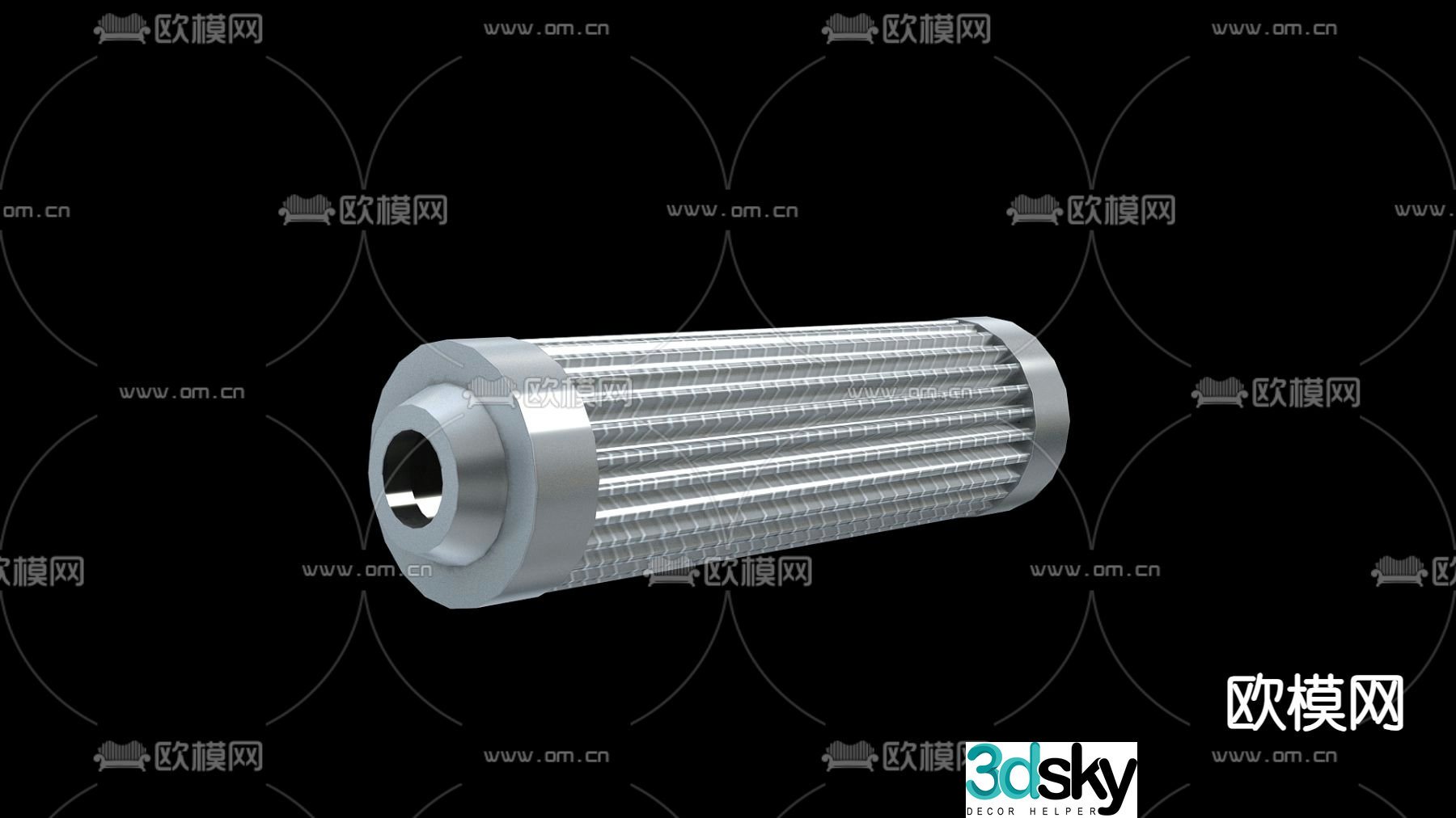 Hydraulic filter element industrial equipment parts 3d model
