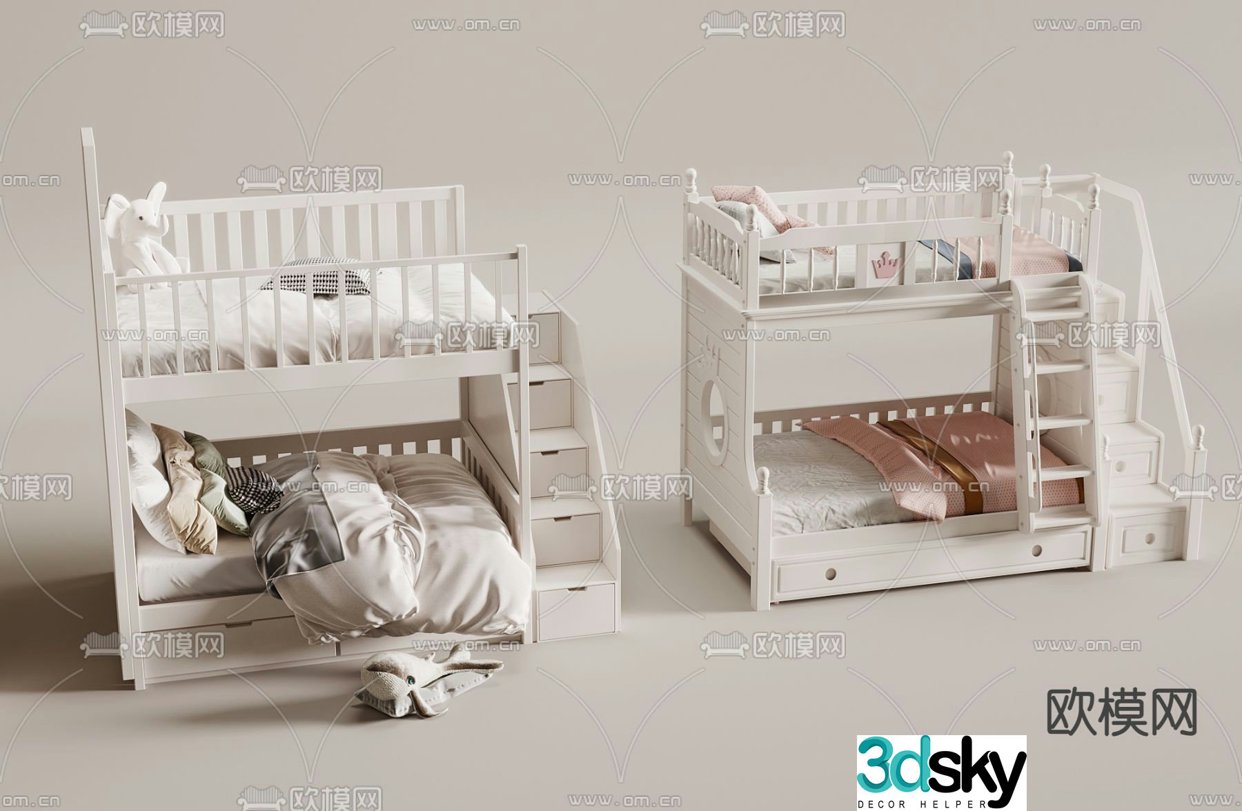 bunk bed 3d model