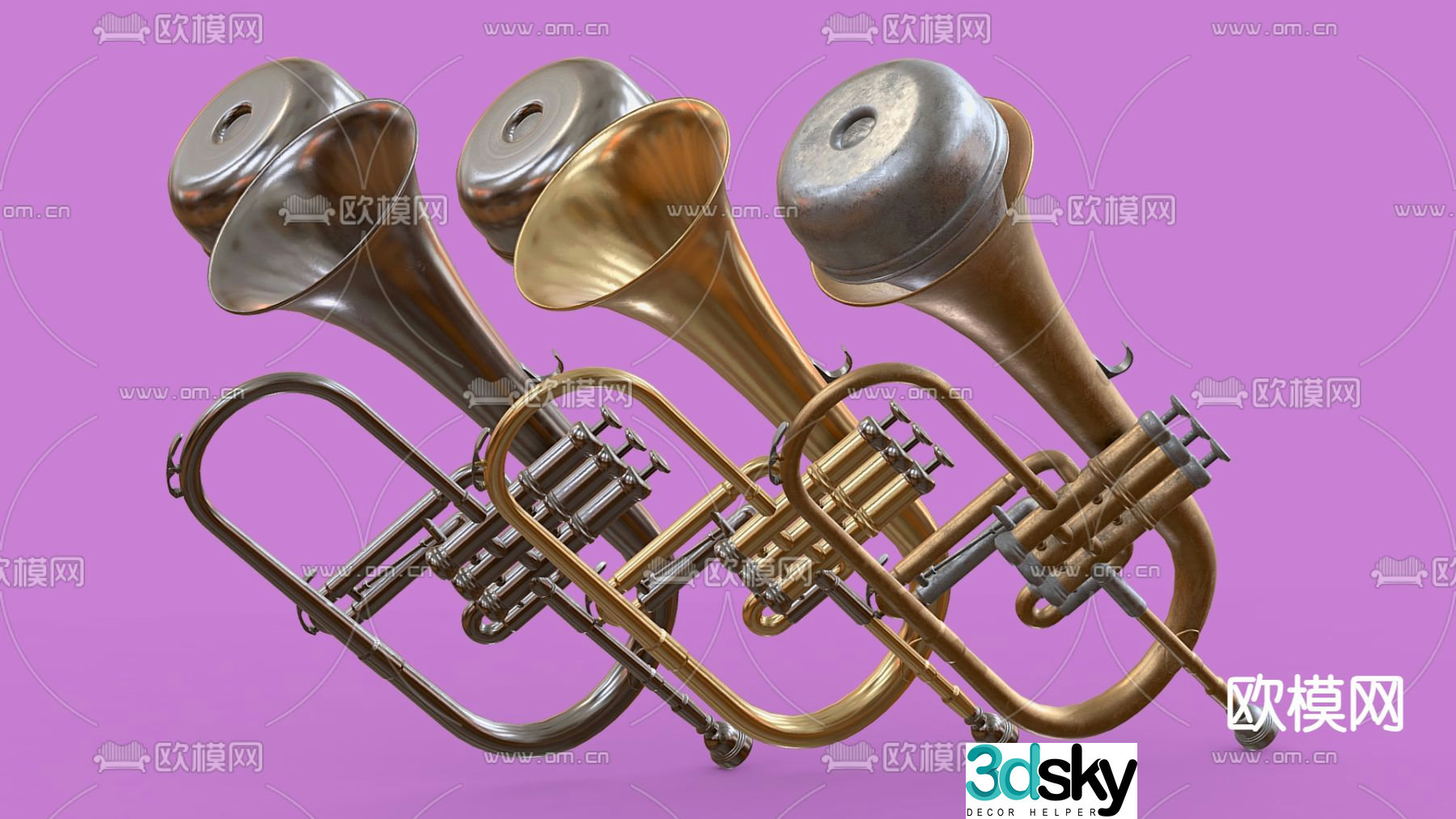 Western musical instruments Piccolo Saxophone 3D model
