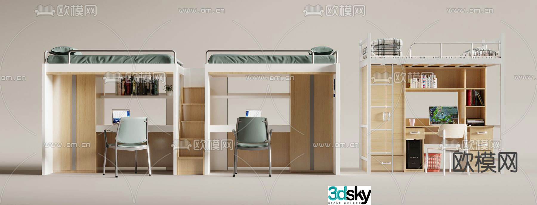 bunk bed 3d model