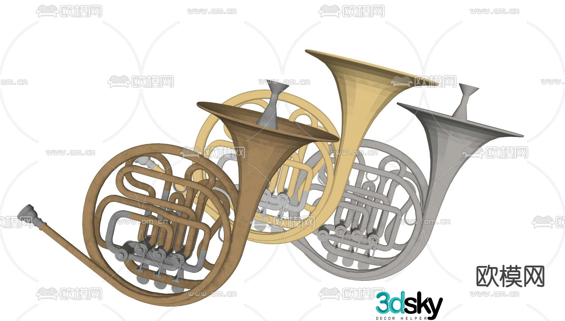 saxophone western musical instrument metal musical instrument 3d model