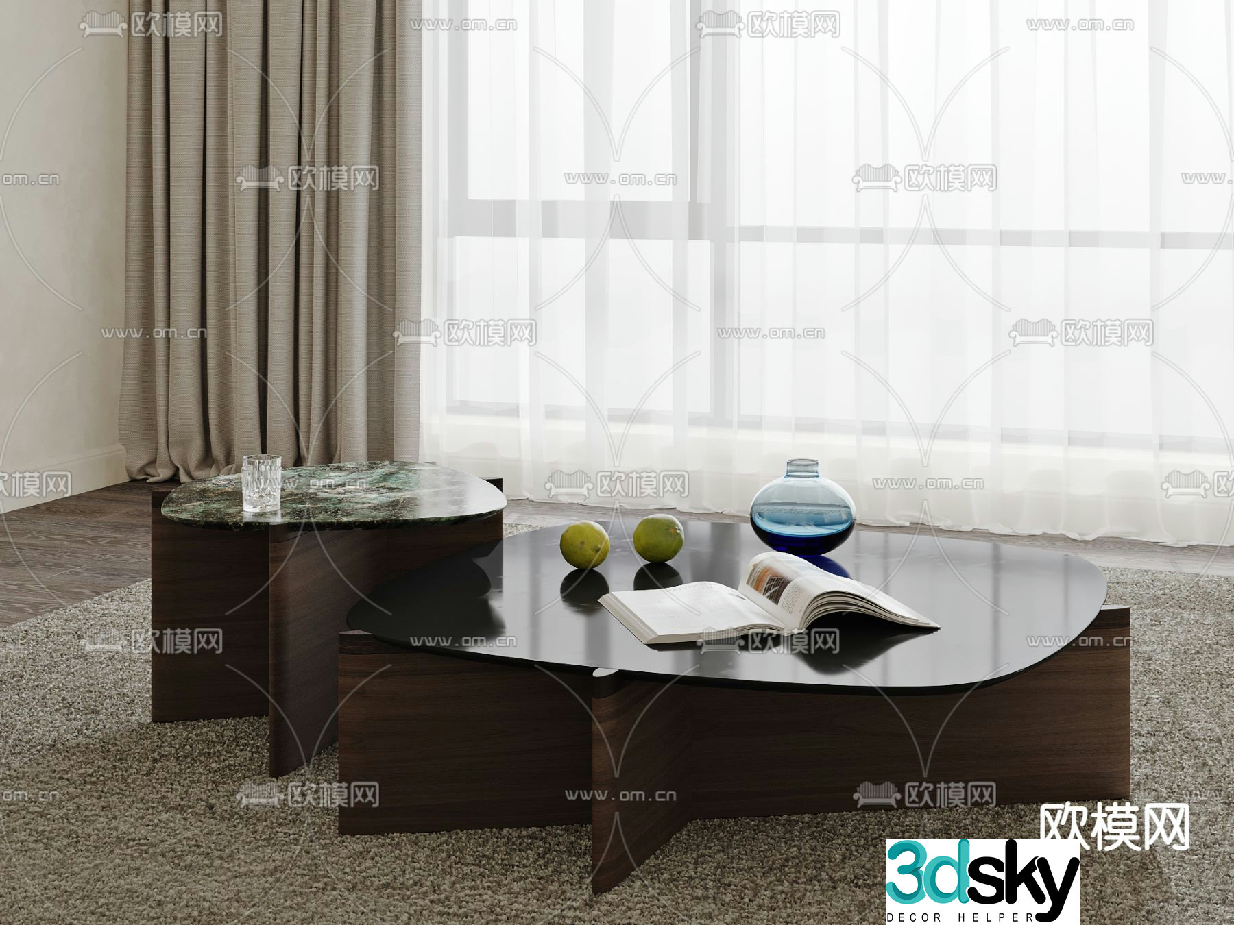 3D model of mother and child coffee table