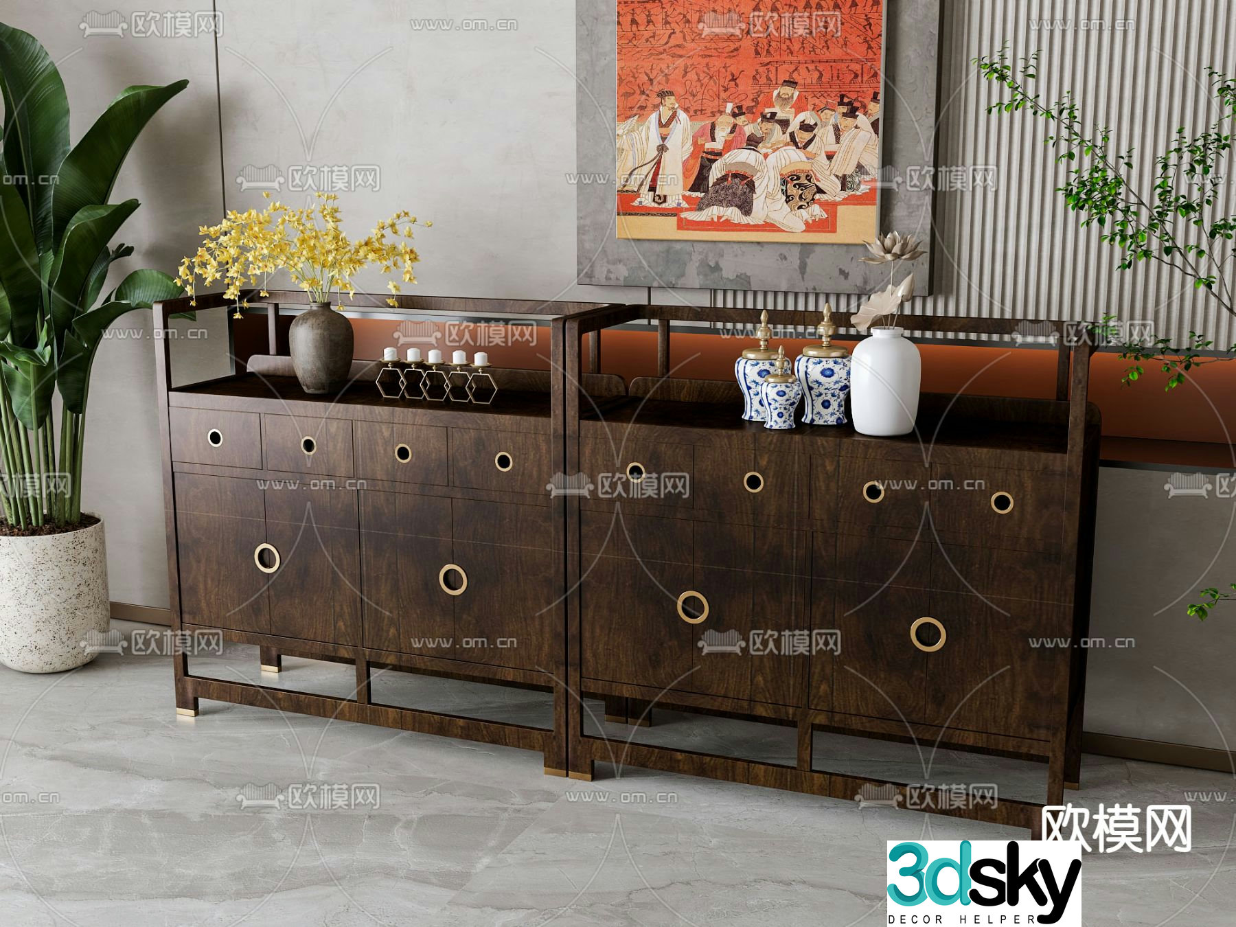 New Chinese sideboard 3D model