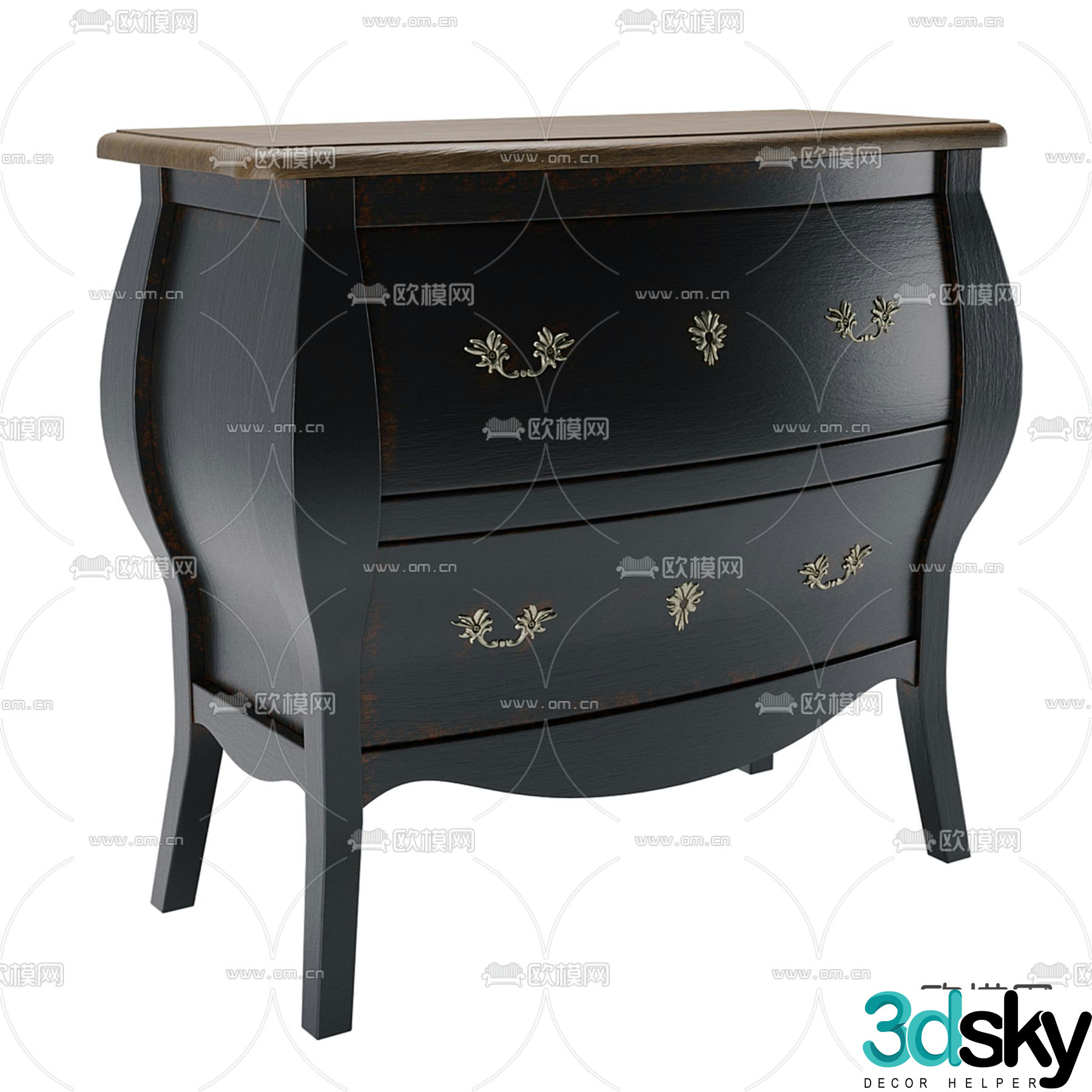 La Redoute bedside table 3d model
