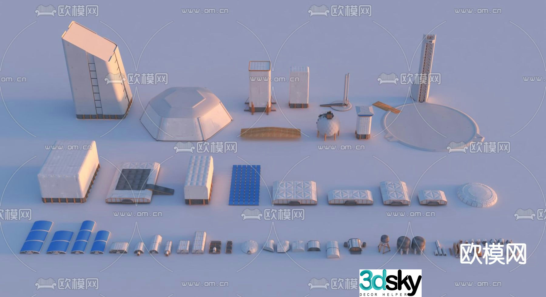 Space Base Colony Base Interstellar Colony 3D Model