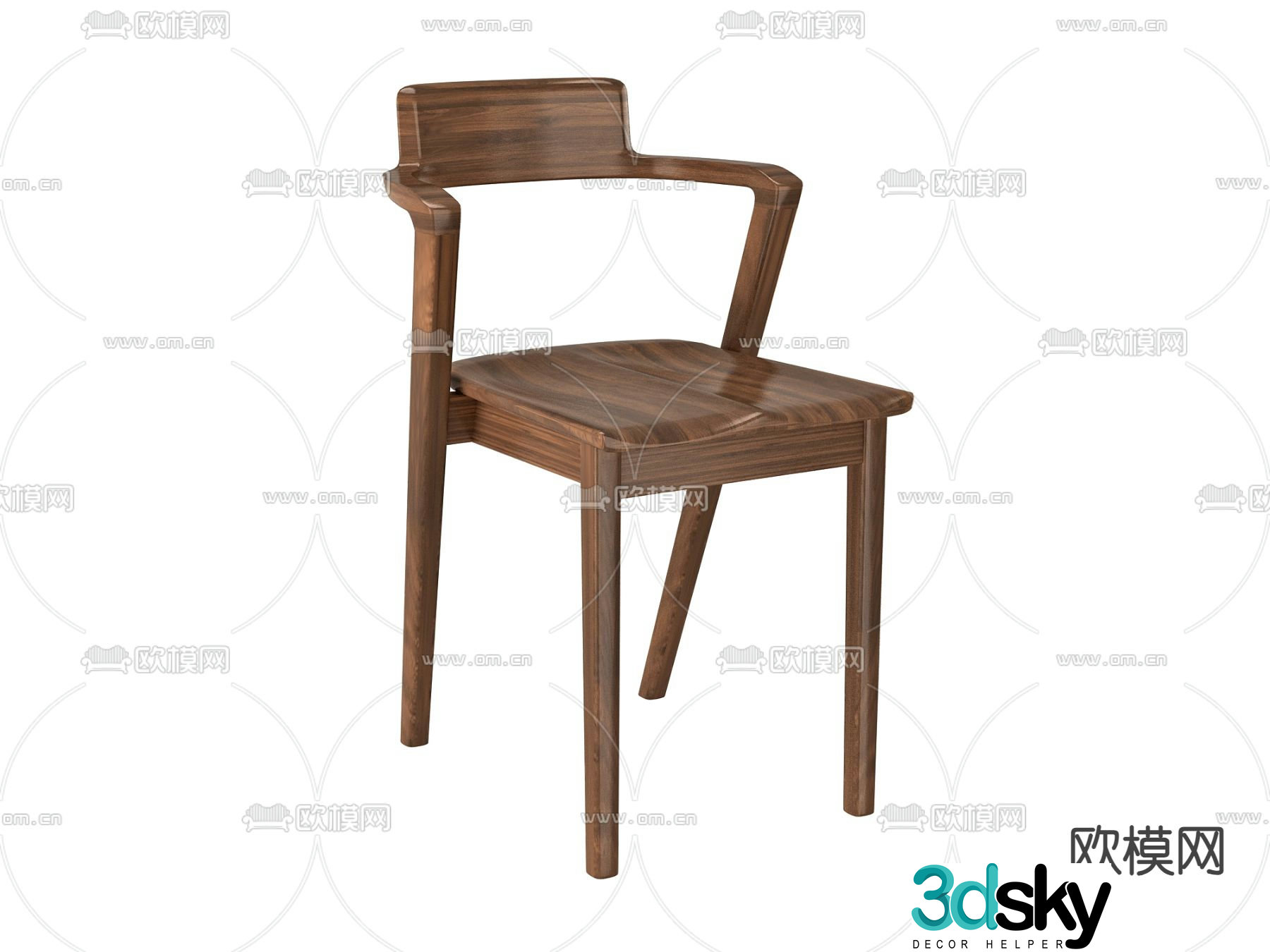Dining chair single chair 3d model