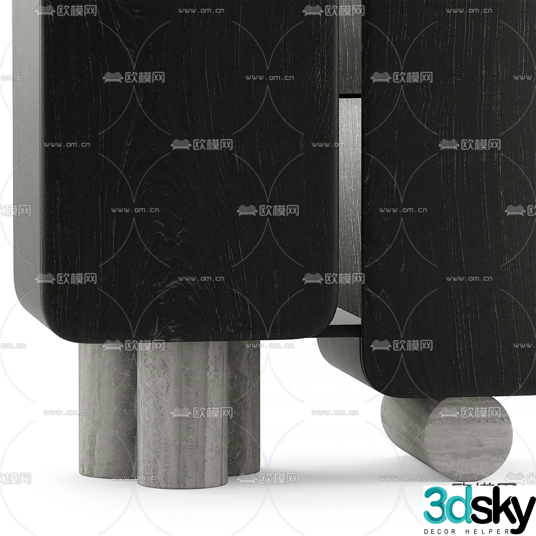 Modern bedside table 3d model