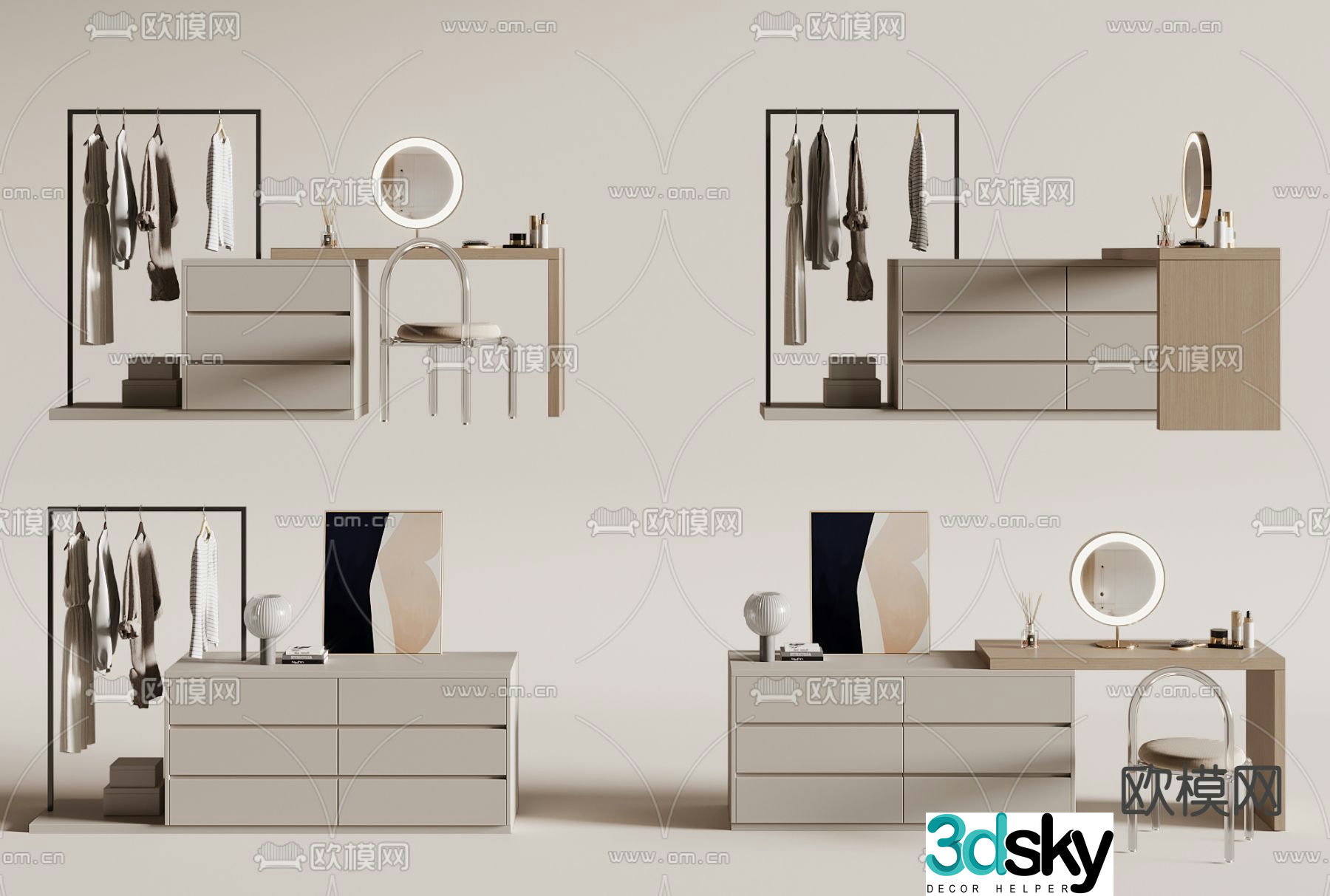 Dressing table hanger 3d model