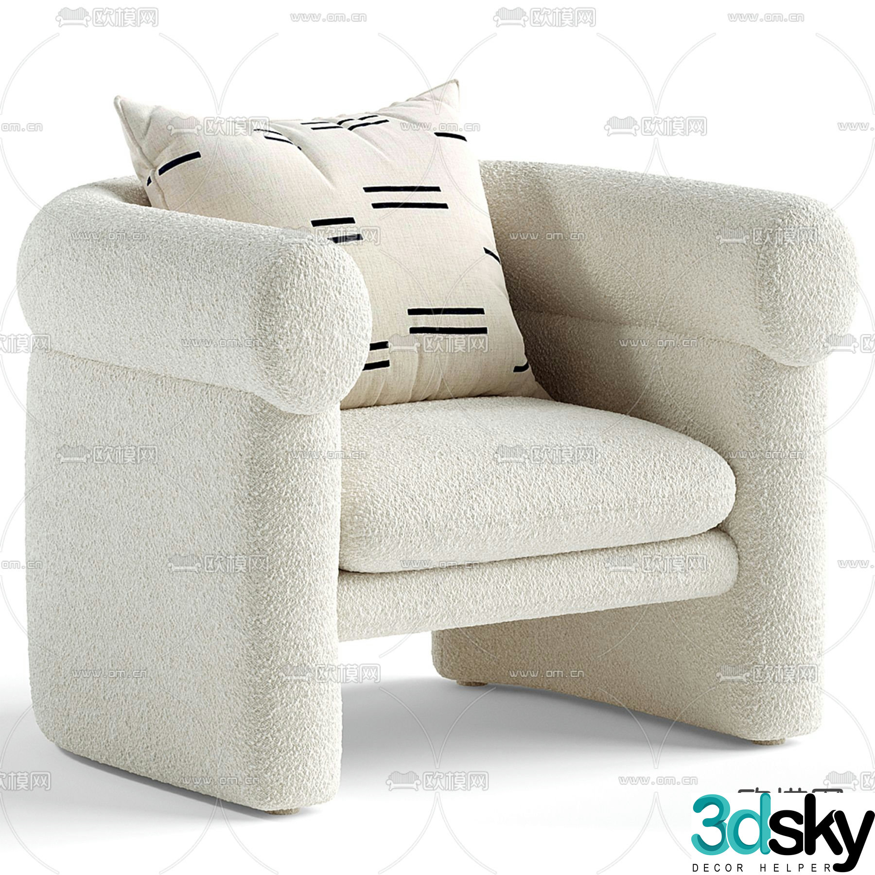 Single sofa 3d model