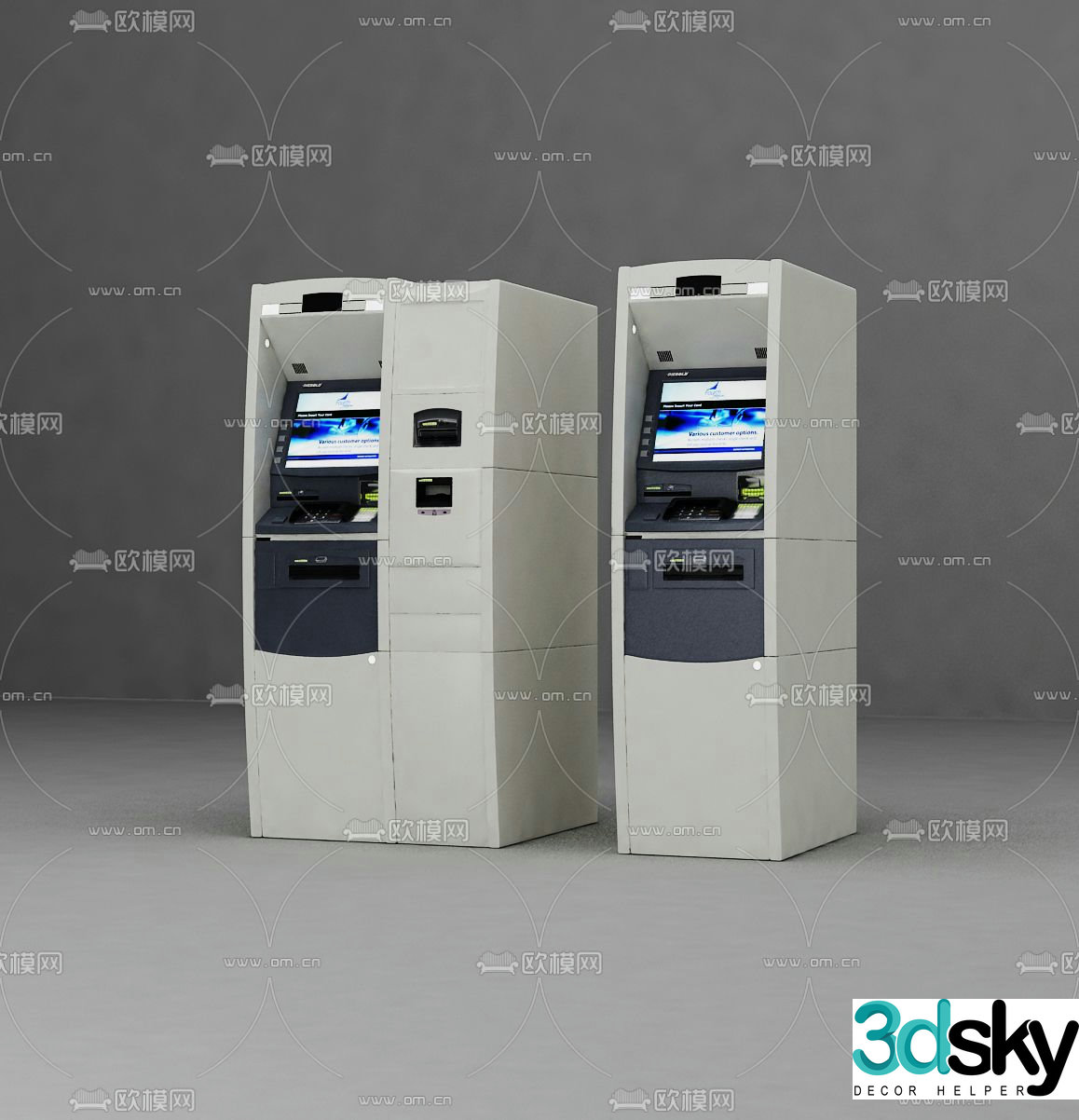 Bank self-service teller machine ATM machine 3d model