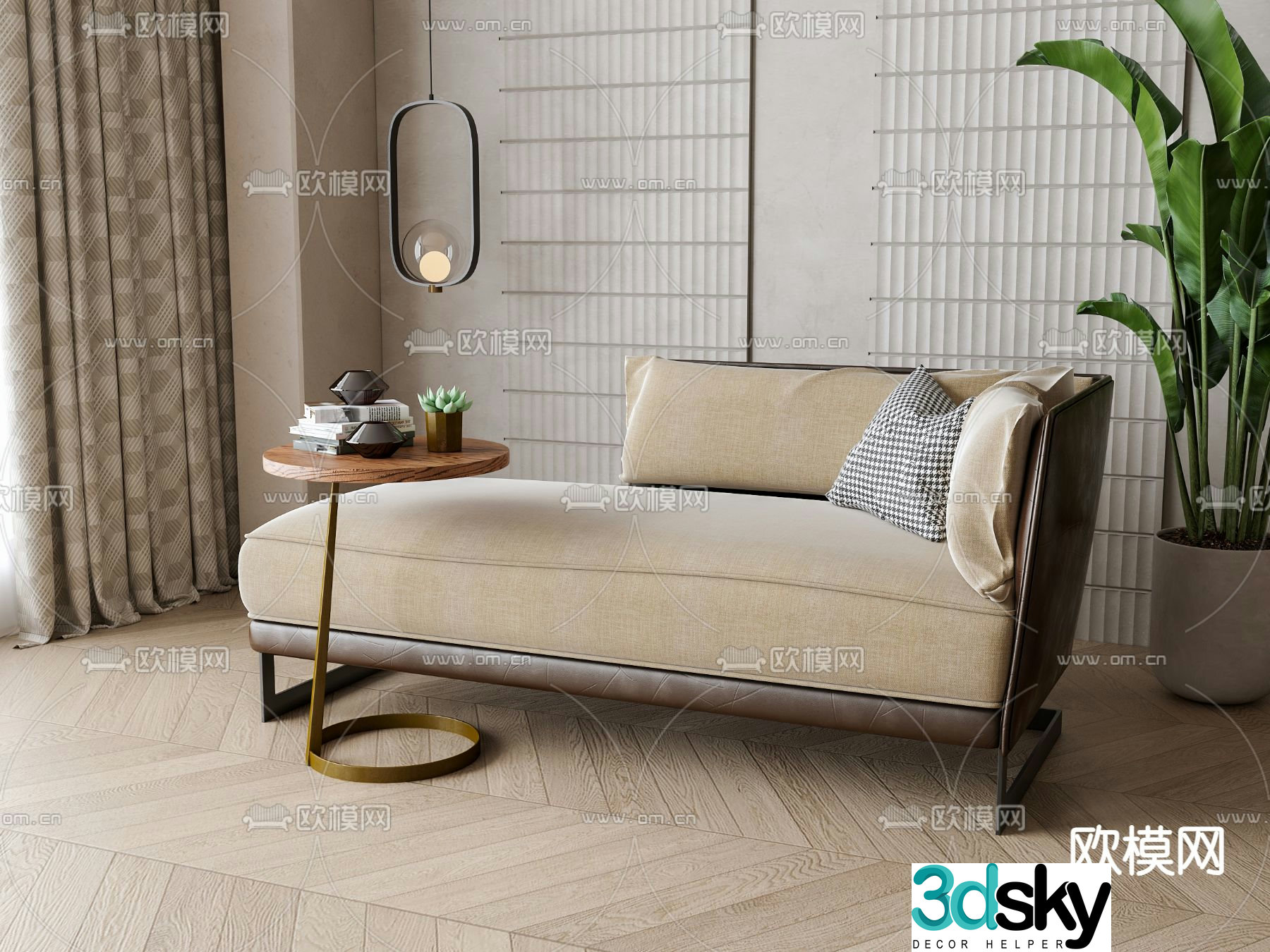 Chaise lounge chaise sofa 3d model