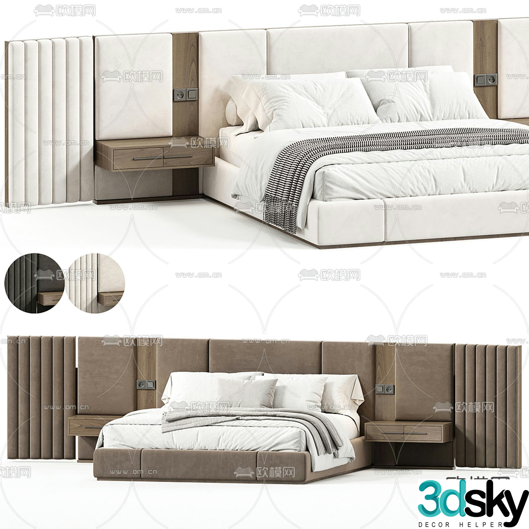 workshop-collection double bed 3d model