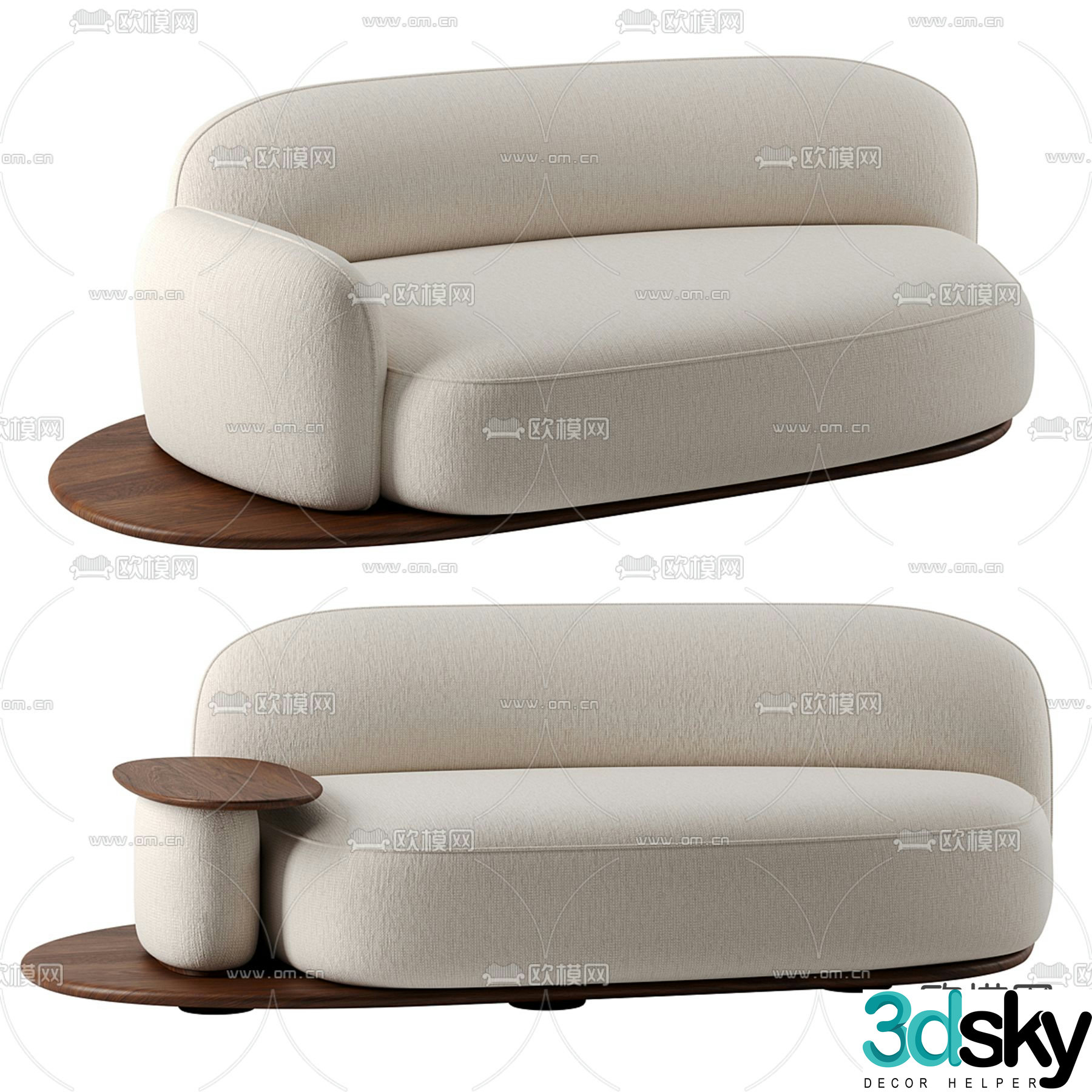 De La Espada multi-seat sofa 3d model