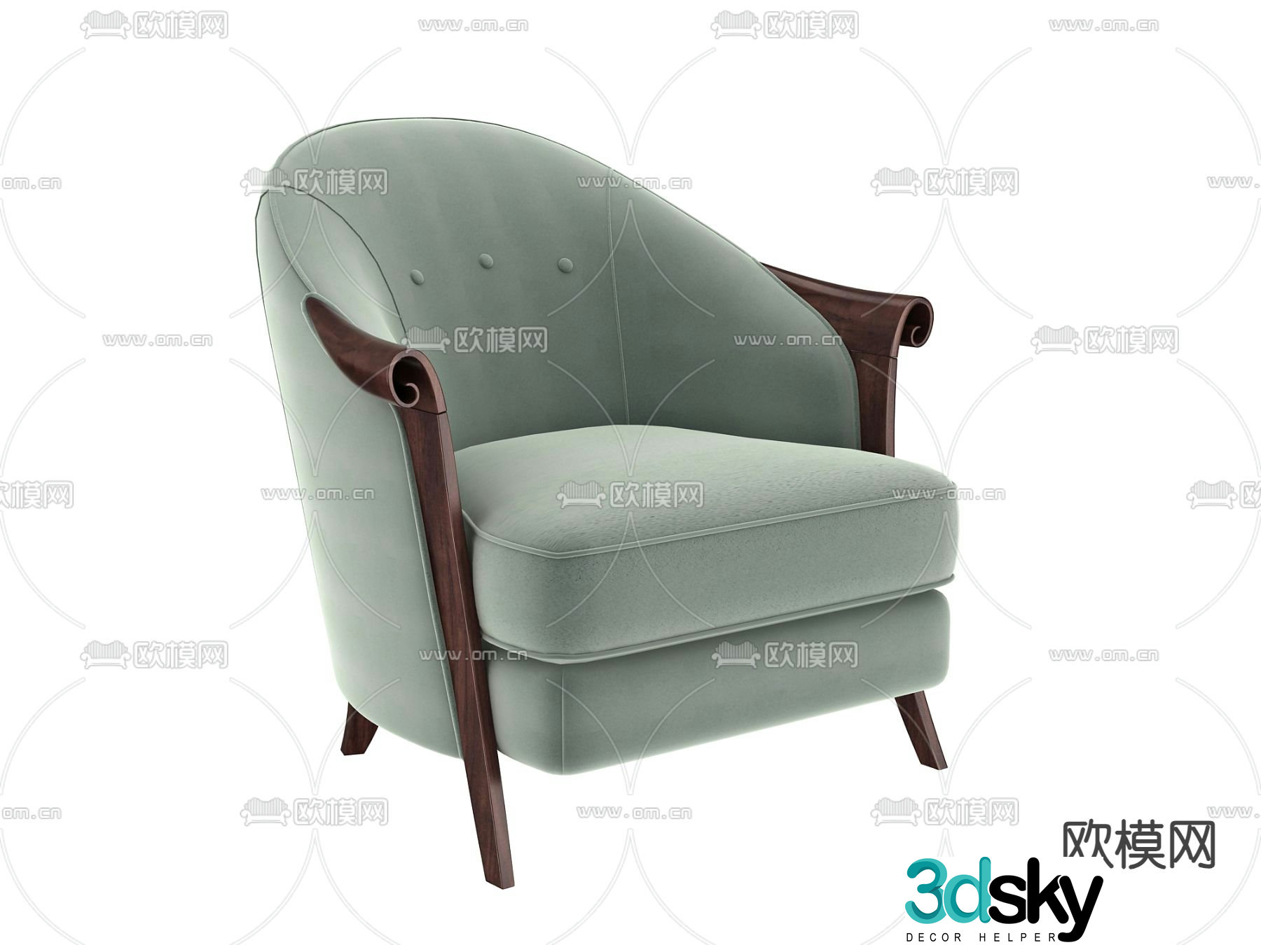 Single sofa leisure sofa 3d model