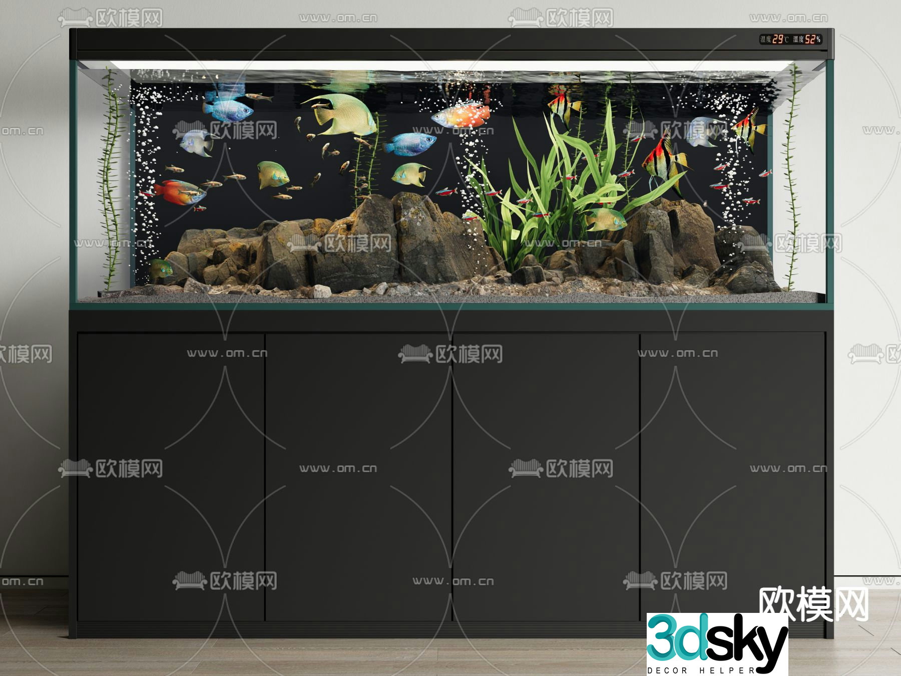 Fish tank Stream tank Aquarium 3D model