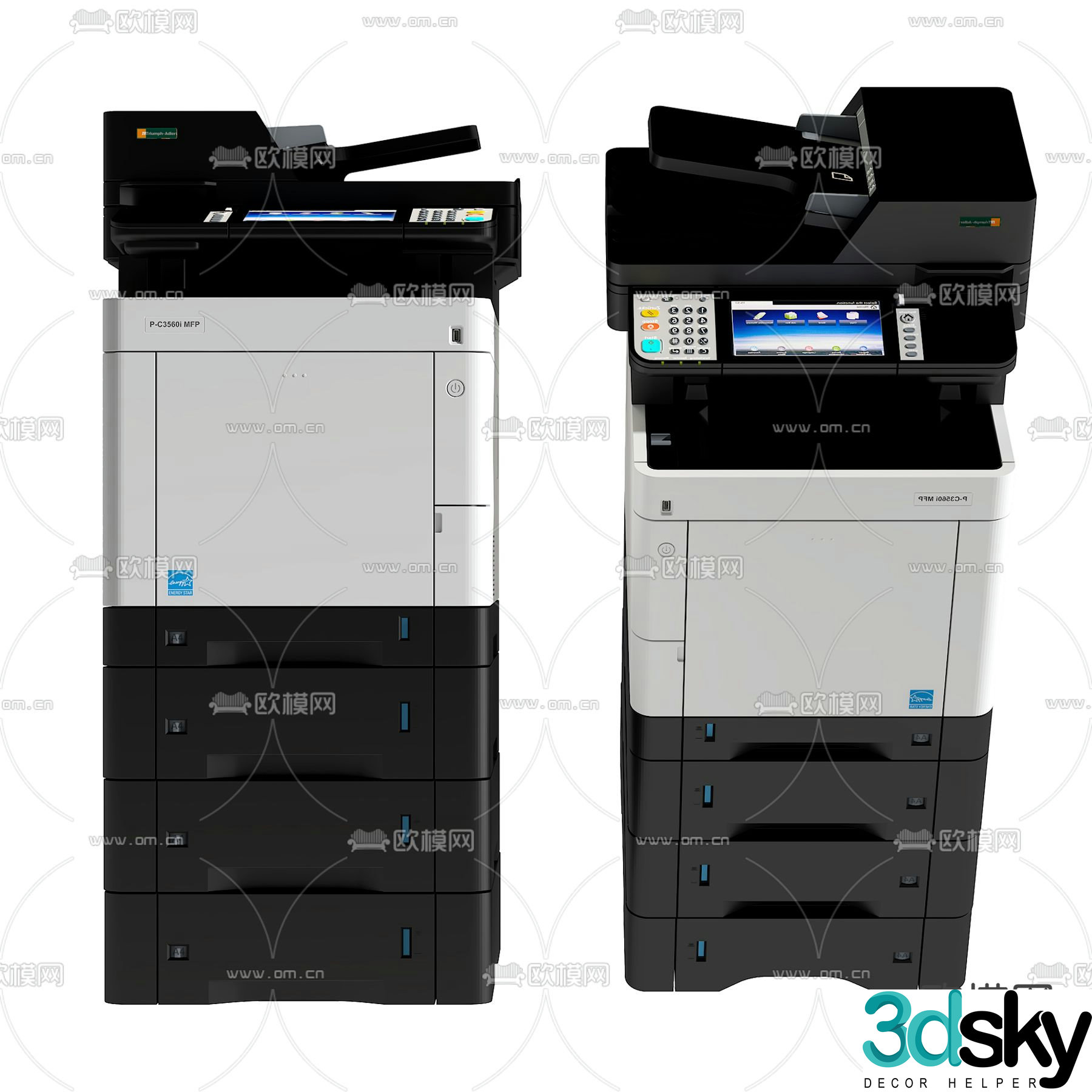 printer printing machine copier 3d model