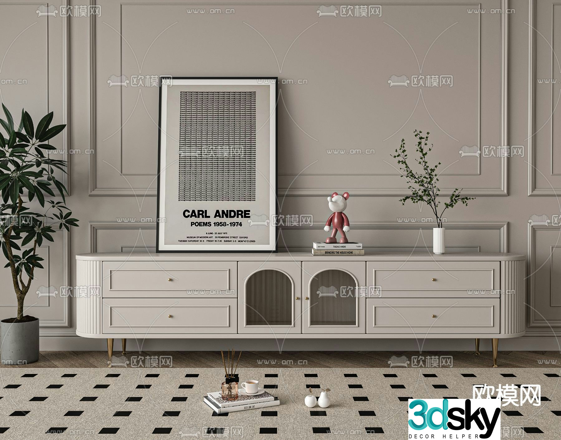 Modern TV cabinet 3d model